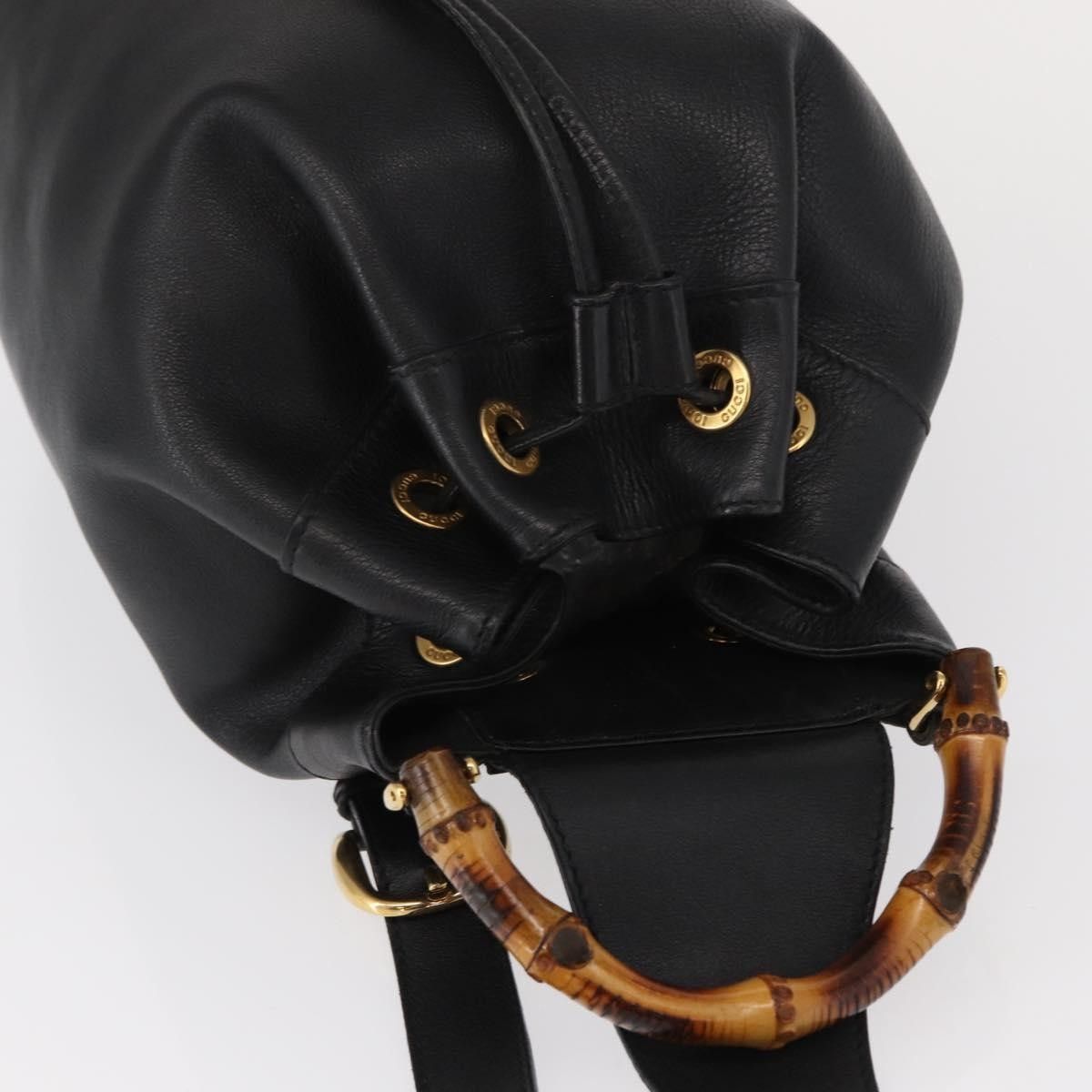 Gucci Gucci Vintage Bamboo Sling Backpack Leather Size ONE SIZE - 15 Thumbnail