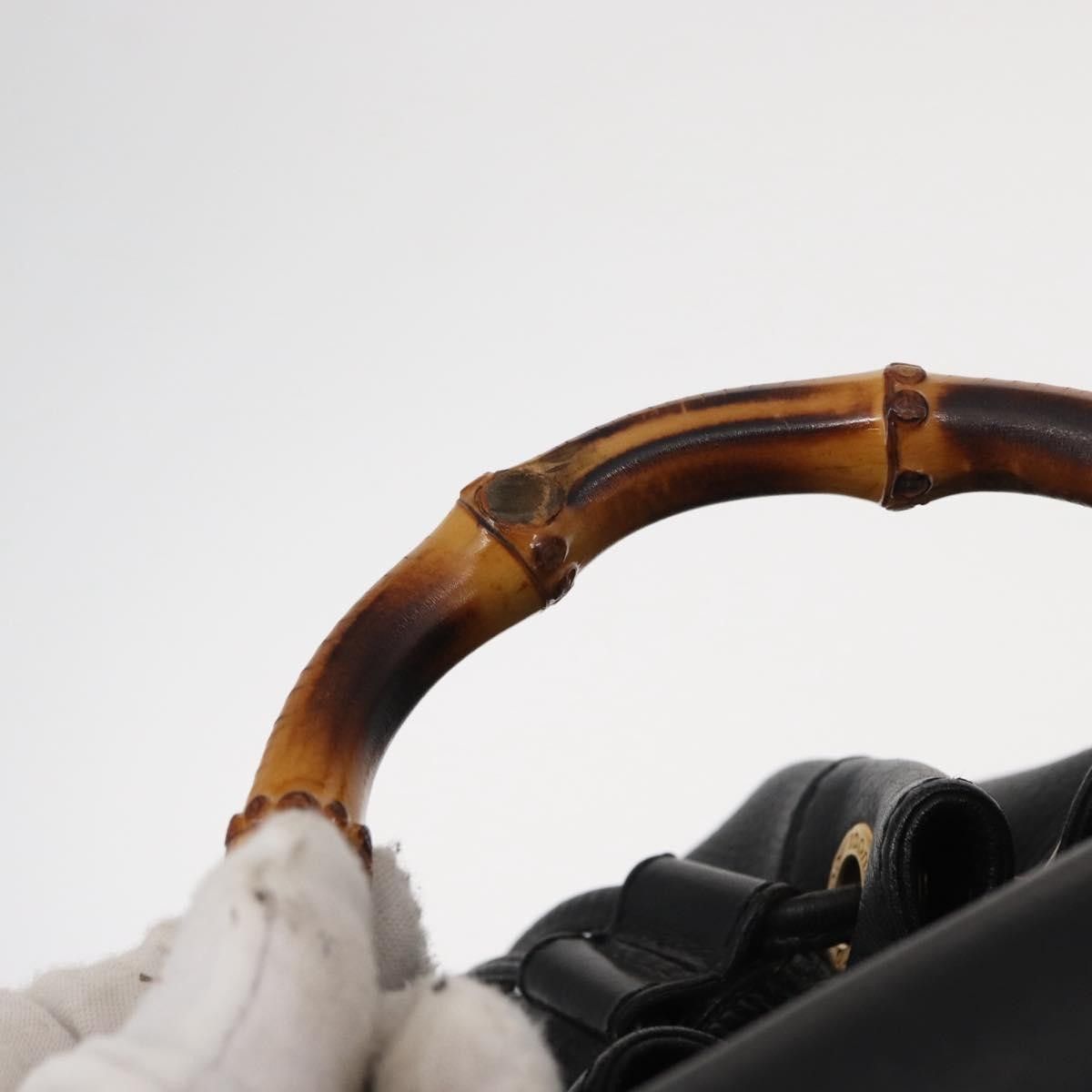 Gucci Gucci Vintage Bamboo Sling Backpack Leather Size ONE SIZE - 16 Thumbnail