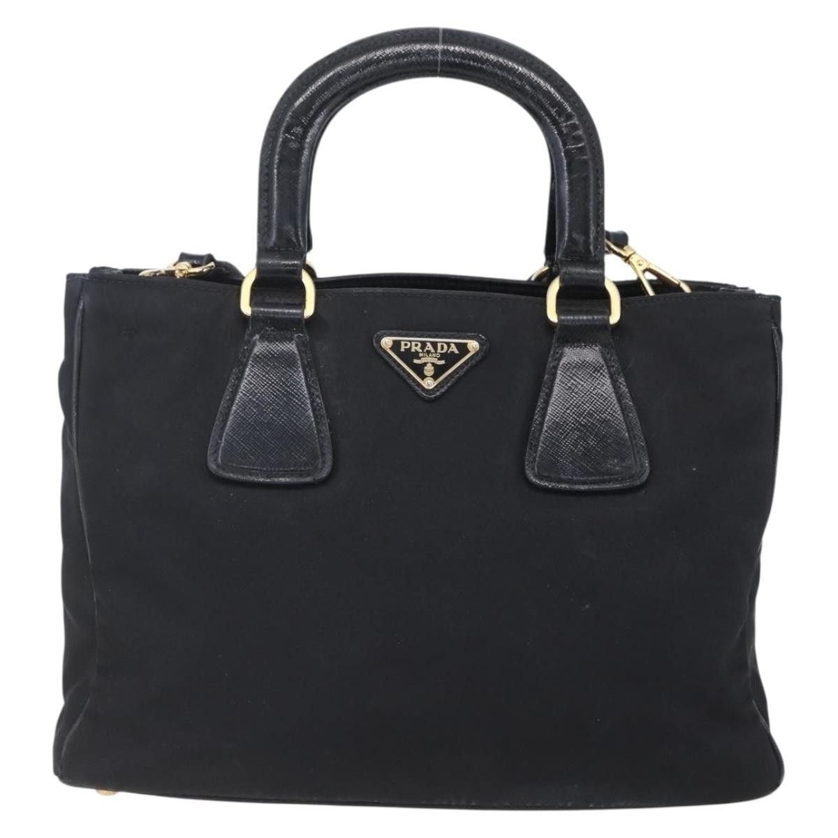Prada Prada Convertible Top Handle Tote Tessuto with Vernice Saffiano Leather Size ONE SIZE - 15 Thumbnail