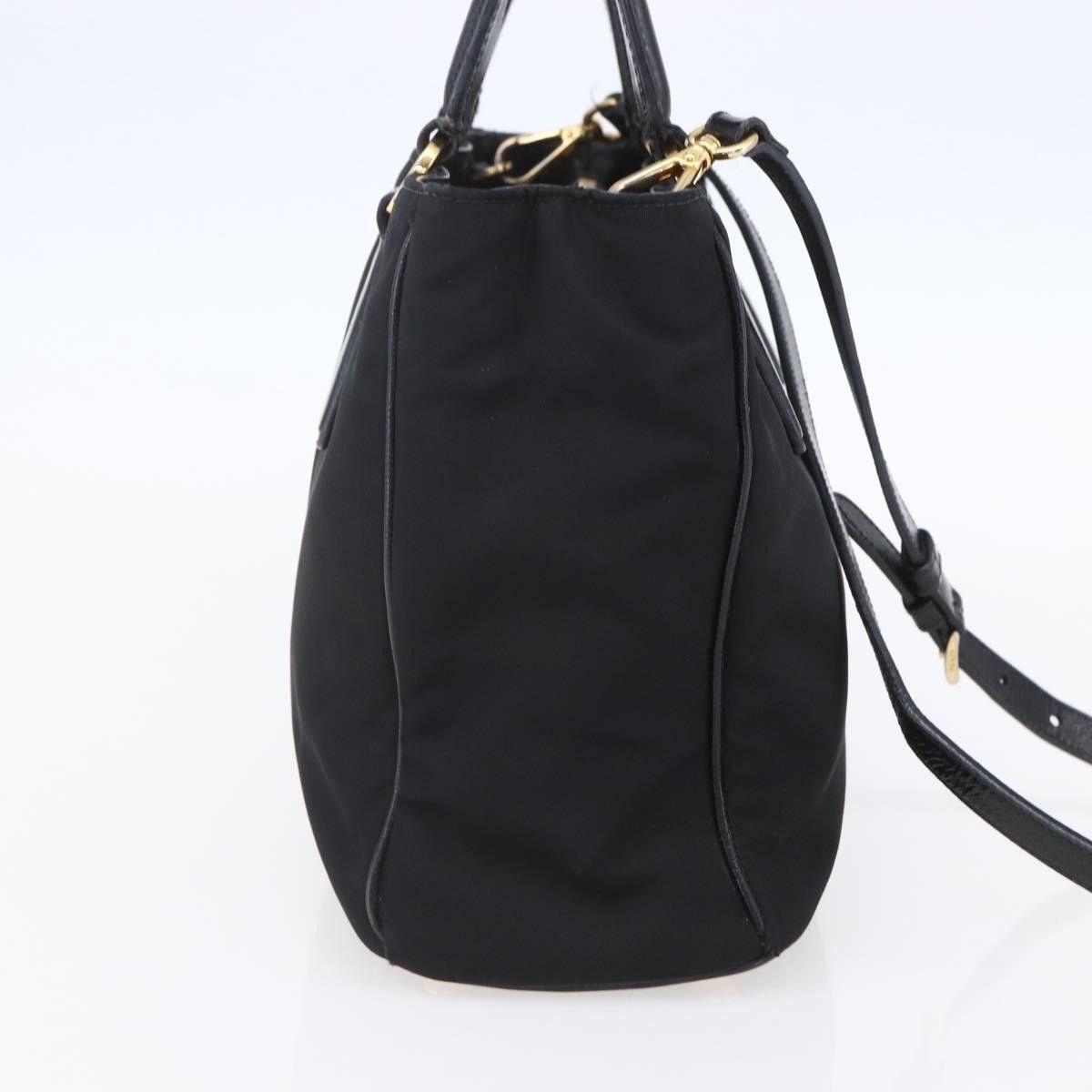 Prada Prada Convertible Top Handle Tote Tessuto with Vernice Saffiano Leather Size ONE SIZE - 3 Thumbnail