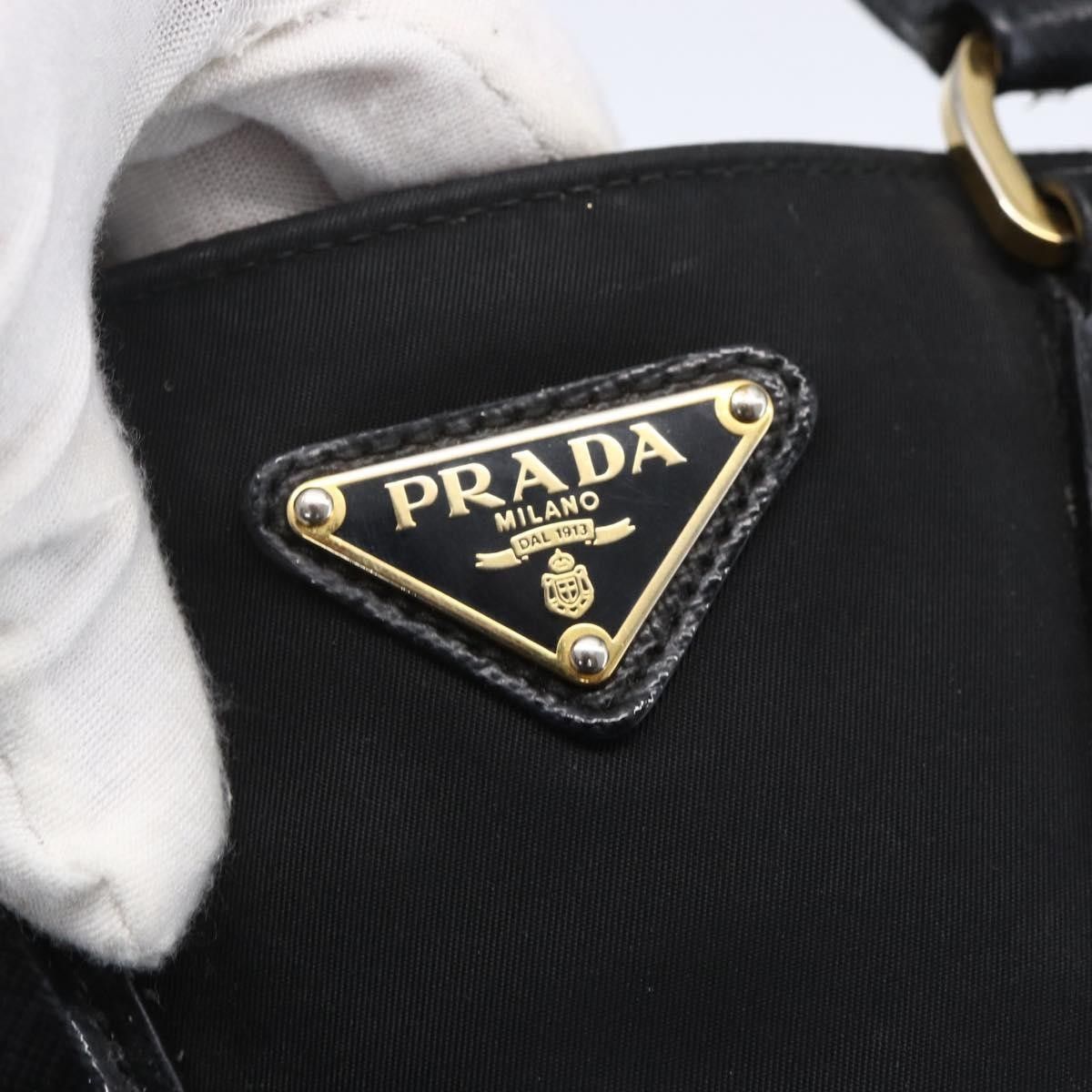 Prada Prada Convertible Top Handle Tote Tessuto with Vernice Saffiano Leather Size ONE SIZE - 20 Thumbnail