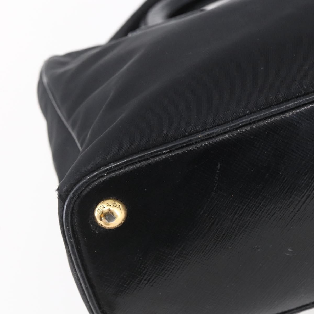 Prada Prada Convertible Top Handle Tote Tessuto with Vernice Saffiano Leather Size ONE SIZE - 10 Thumbnail