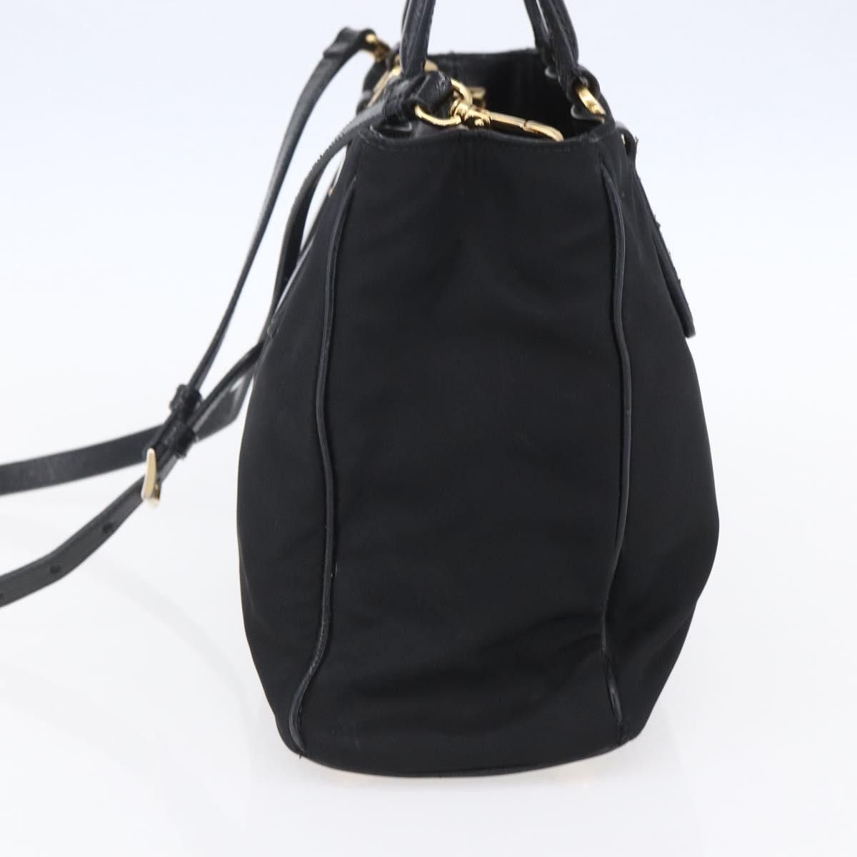Prada Prada Convertible Top Handle Tote Tessuto with Vernice Saffiano Leather Size ONE SIZE - 4 Thumbnail