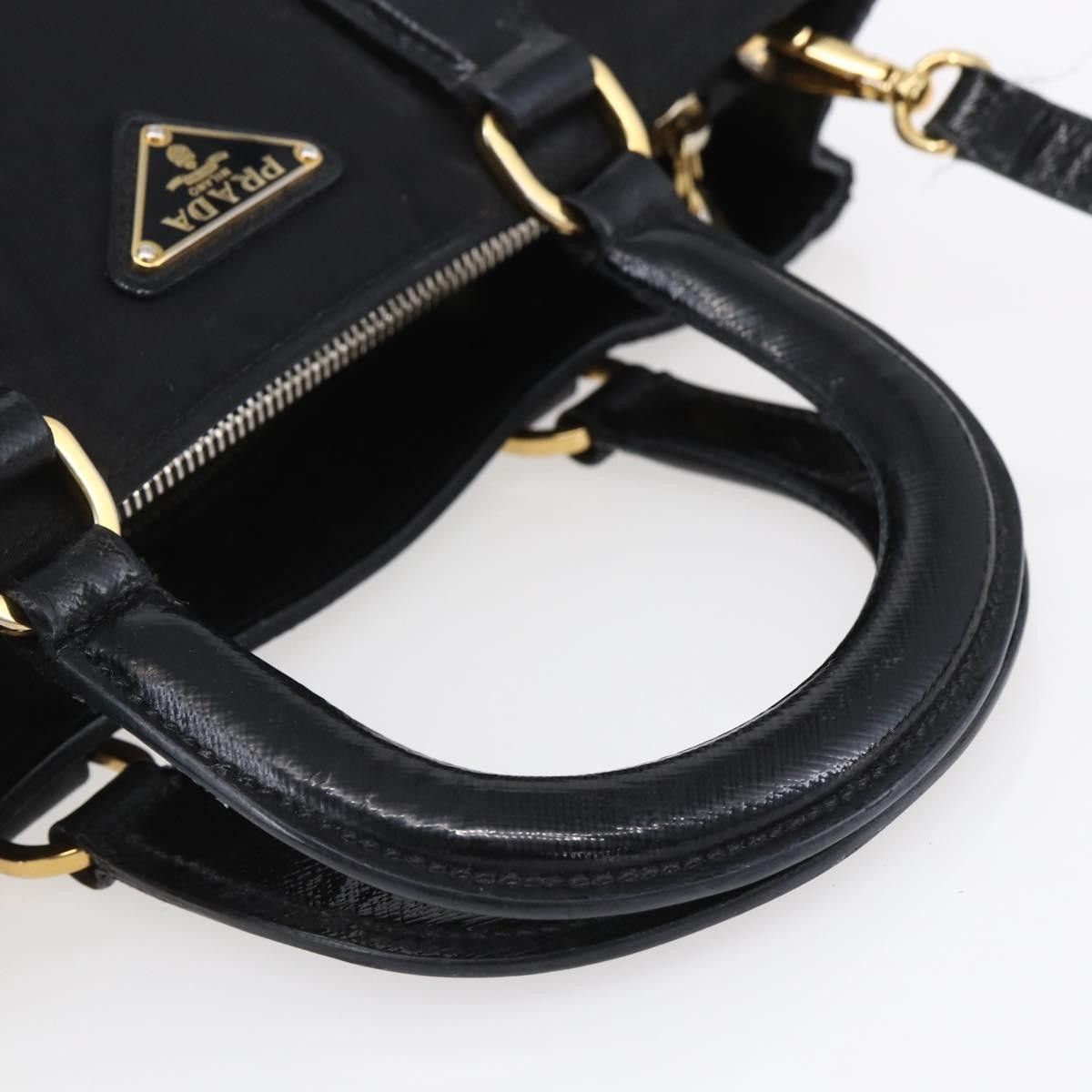 Prada Prada Convertible Top Handle Tote Tessuto with Vernice Saffiano Leather Size ONE SIZE - 8 Thumbnail