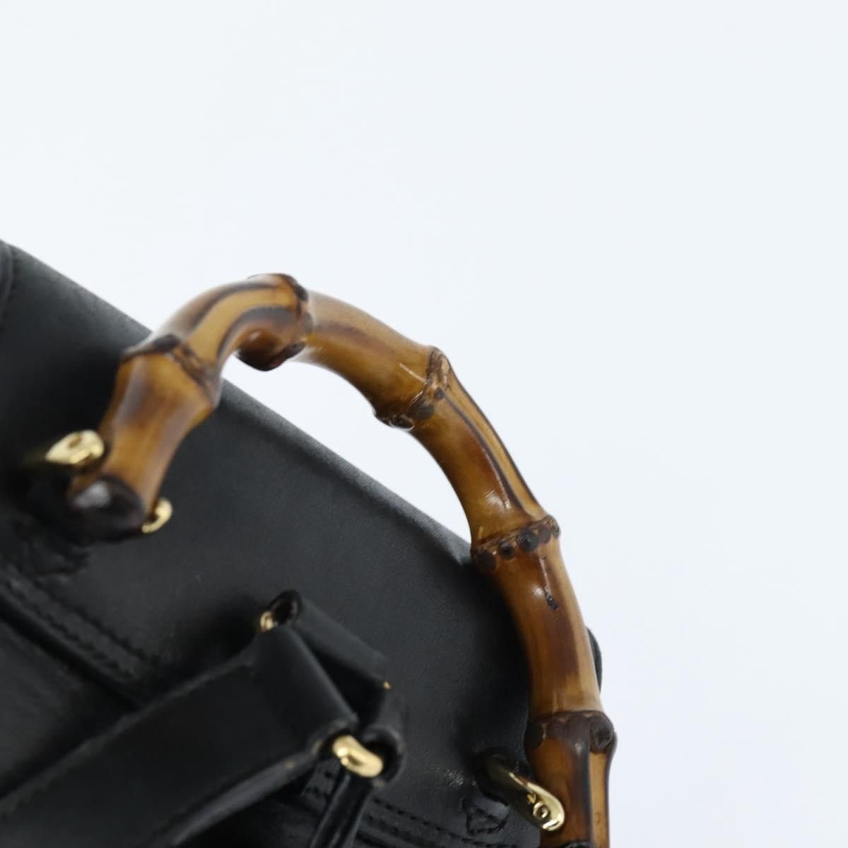 Gucci Gucci Vintage Bamboo Backpack Leather Size ONE SIZE - 15 Thumbnail