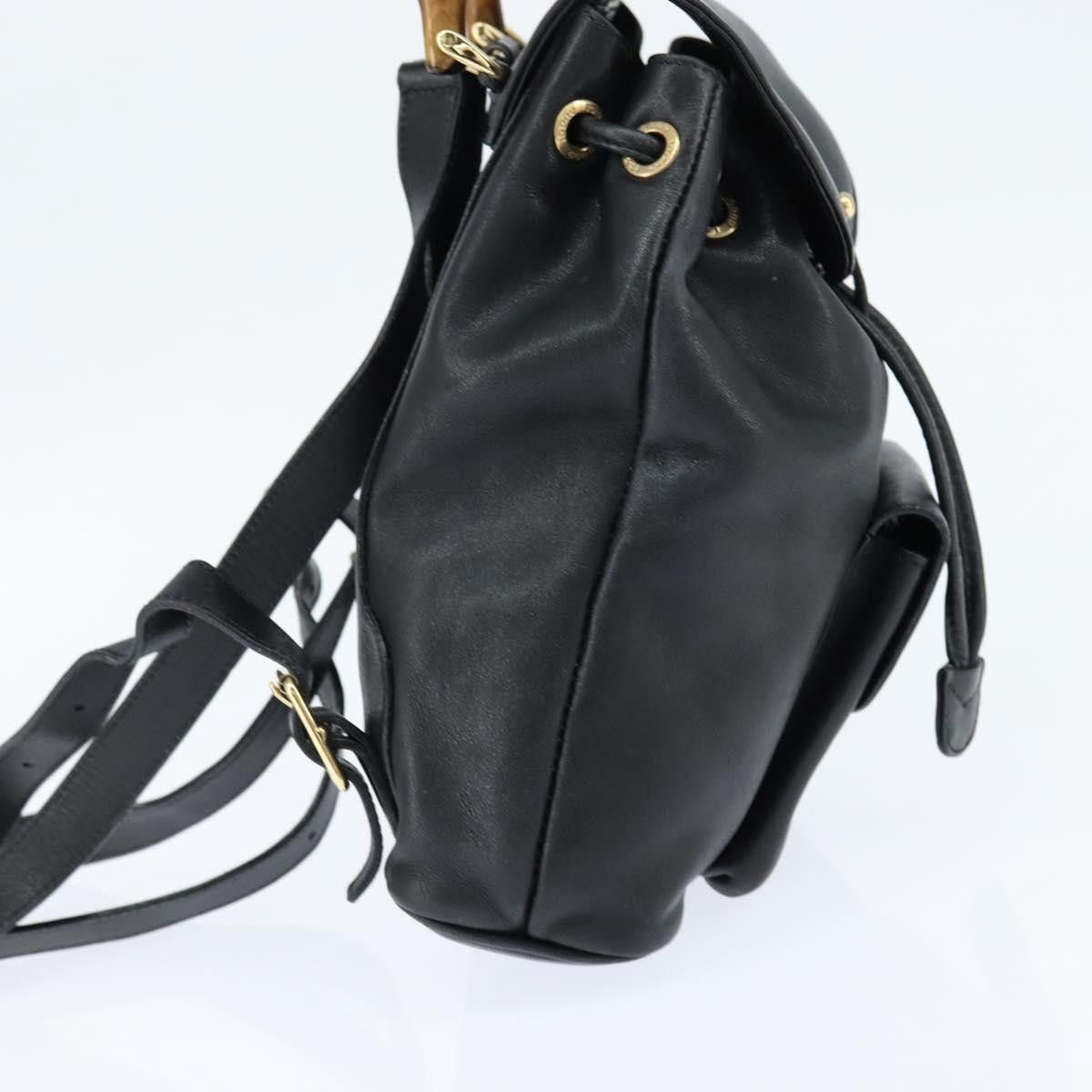 Gucci Gucci Vintage Bamboo Backpack Leather Size ONE SIZE - 4 Thumbnail