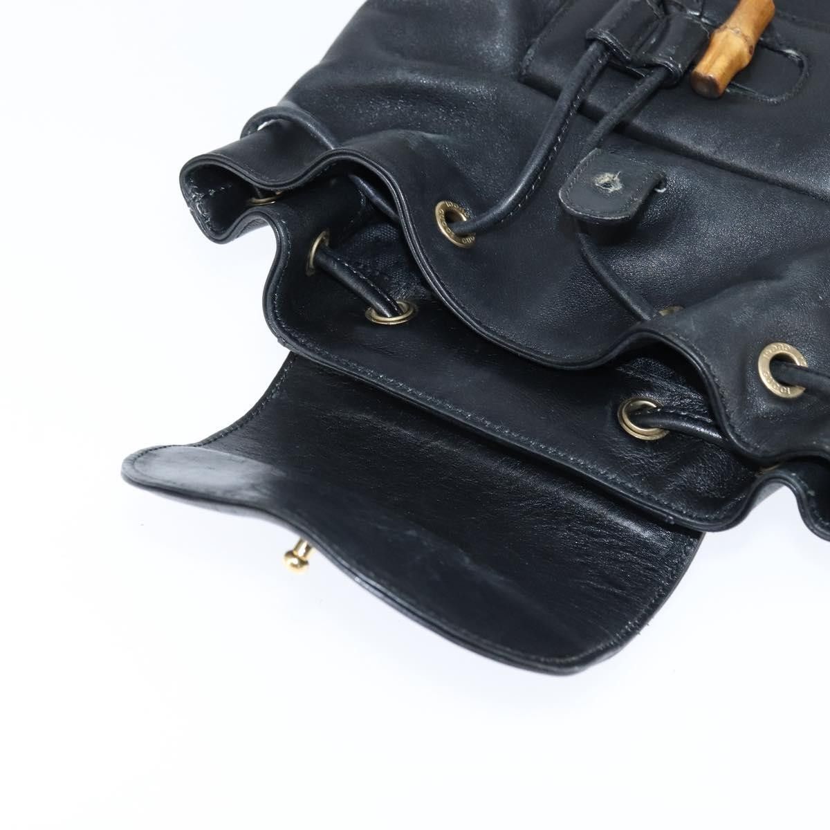 Gucci Gucci Vintage Bamboo Backpack Leather Size ONE SIZE - 18 Thumbnail