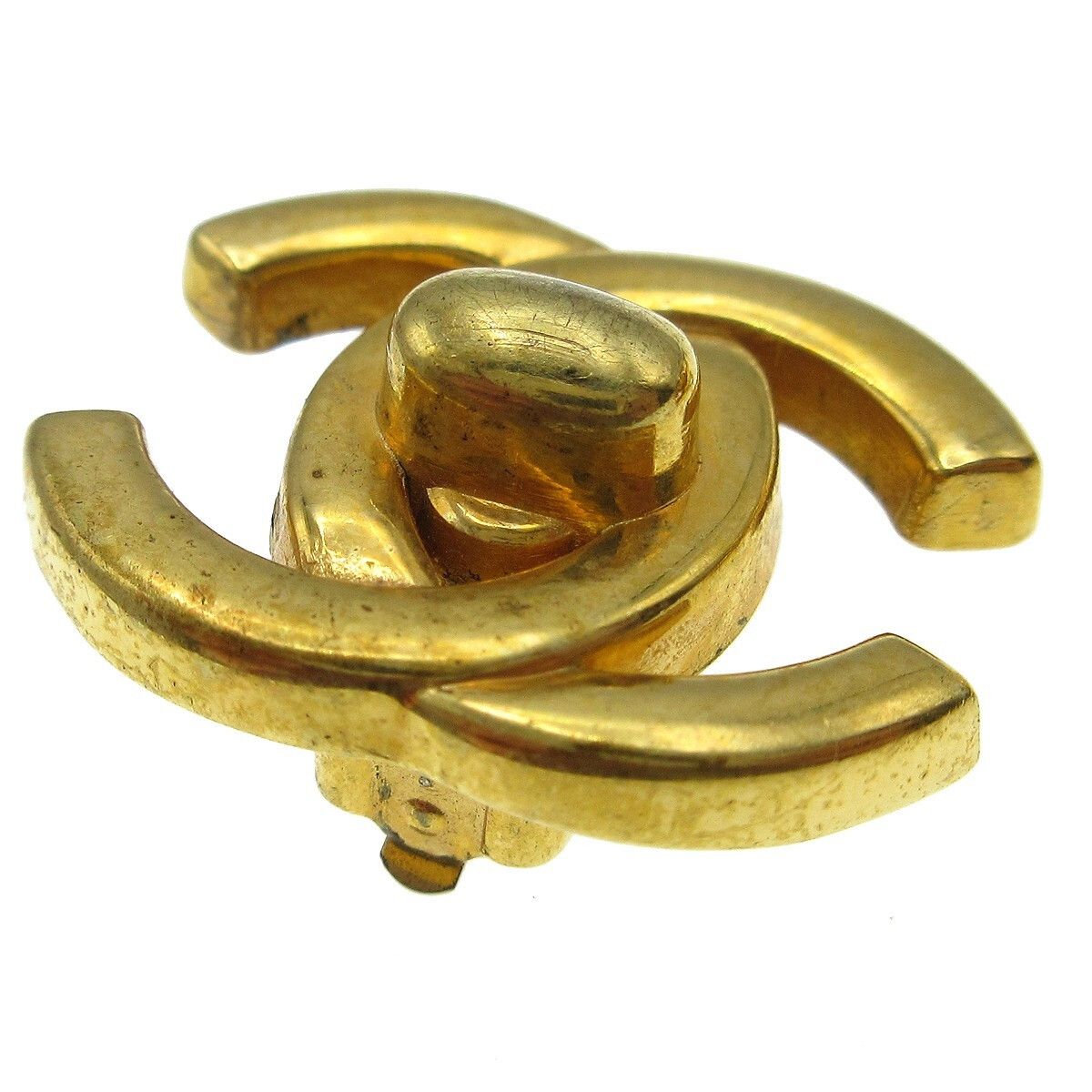 Chanel Chanel CC Turnlock Clip-On Earrings Metal Size ONE SIZE - 3 Thumbnail