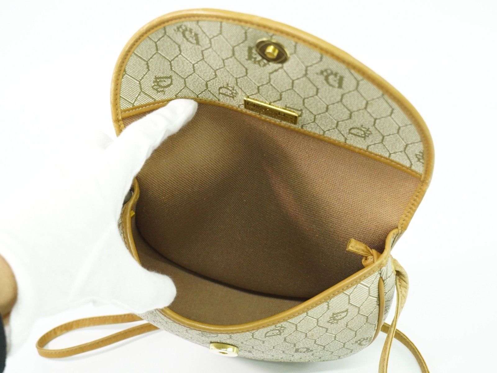 Dior Christian Dior Vintage Honeycomb Shoulder Bag Canvas Size ONE SIZE - 3 Thumbnail