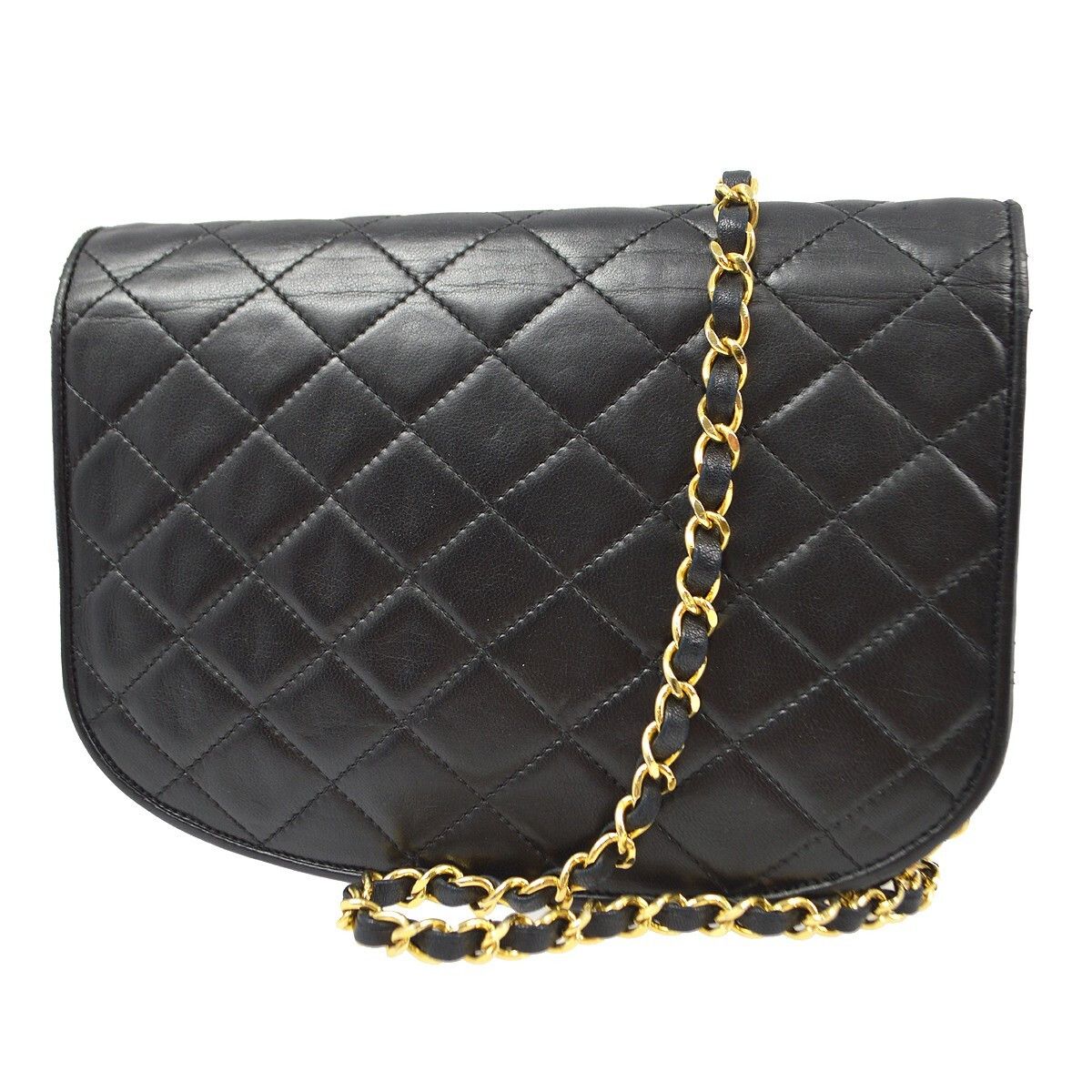 Chanel Chanel Vintage Round Flap Bag Quilted Lambskin Size ONE SIZE - 2 Thumbnail