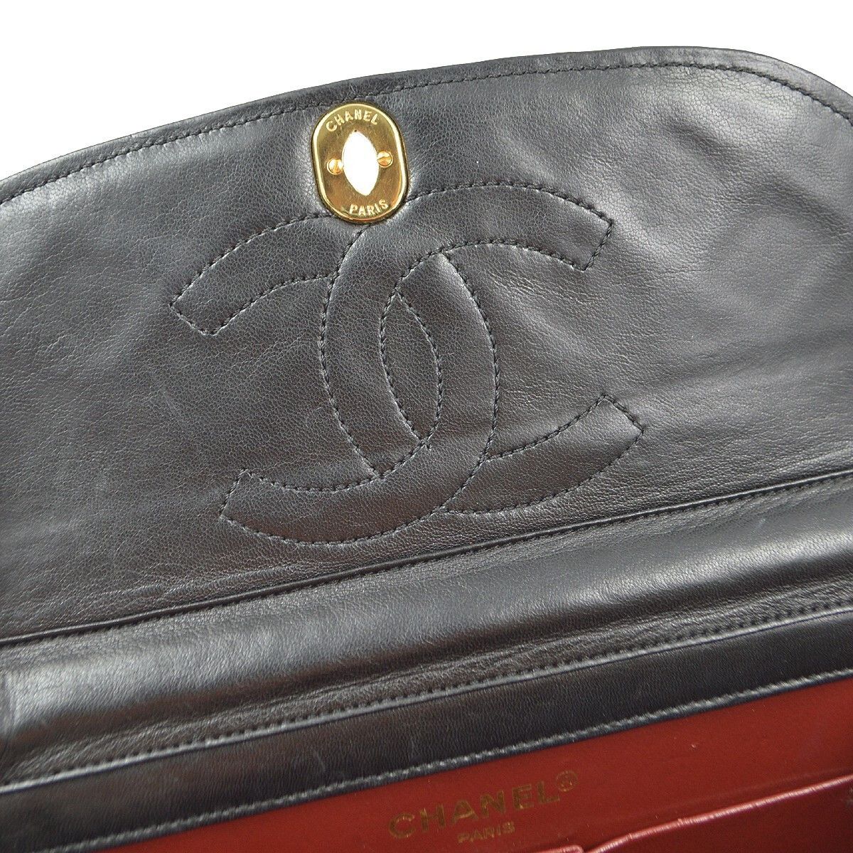 Chanel Chanel Vintage Round Flap Bag Quilted Lambskin Size ONE SIZE - 8 Thumbnail