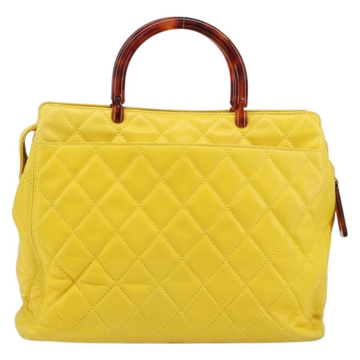 Chanel Chanel Vintage CC Resin Pocket Tote Quilted Leather Size ONE SIZE - 2 Thumbnail