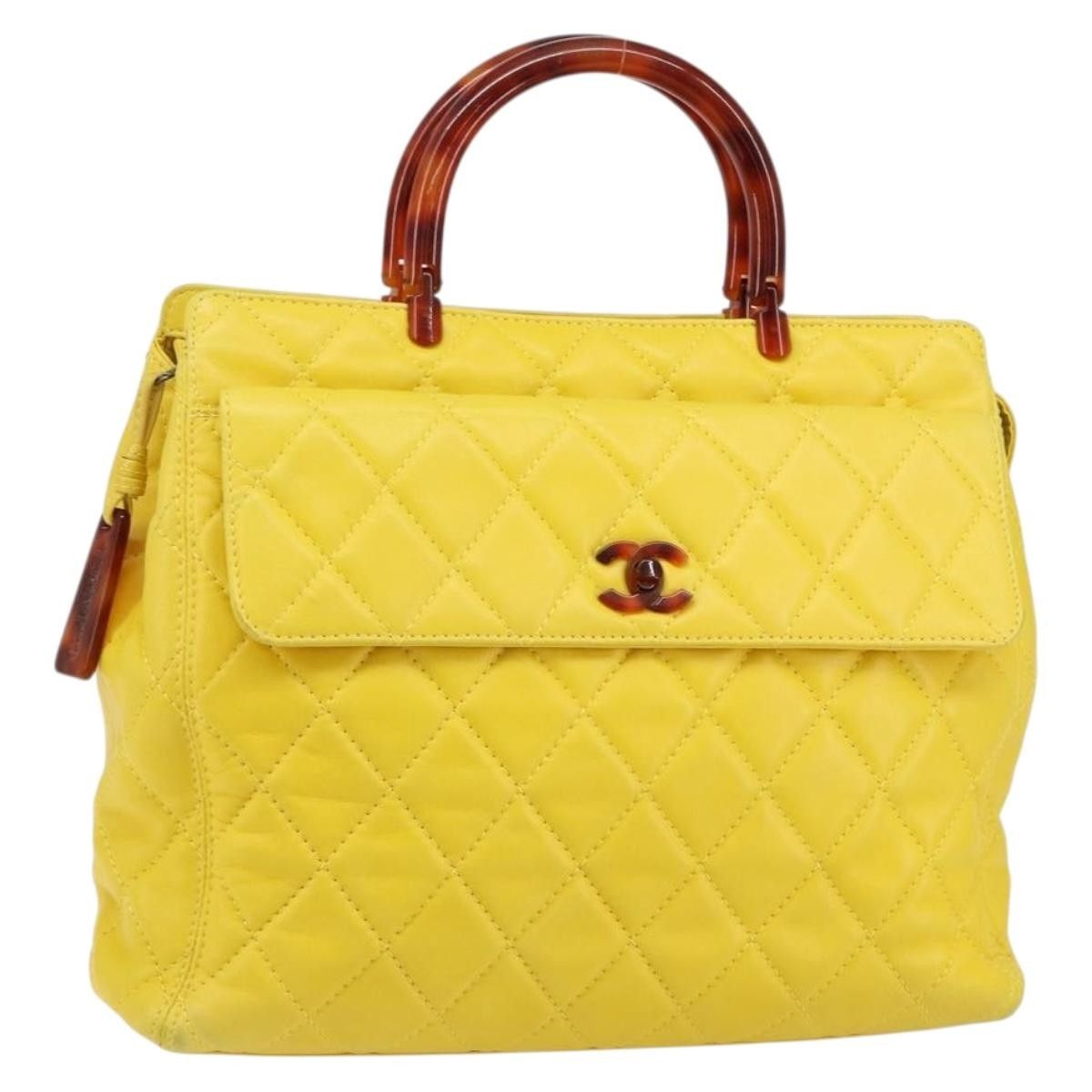 Chanel Chanel Vintage CC Resin Pocket Tote Quilted Leather Size ONE SIZE - 19 Thumbnail