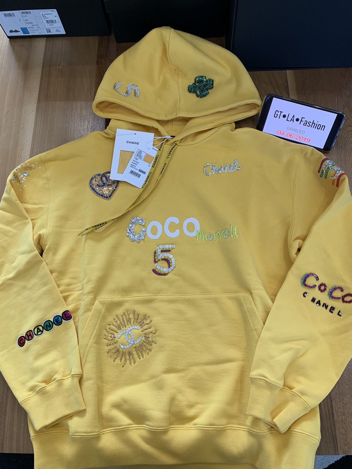 Chanel pharrell hot sale hoodie