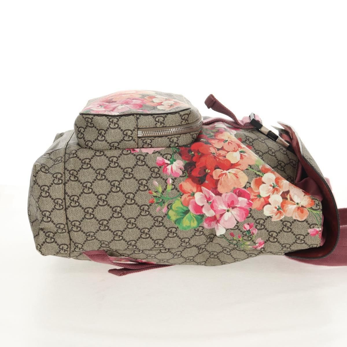 Gucci Gucci Buckle Backpack Blooms Print GG Coated Canvas Size ONE SIZE - 4 Thumbnail