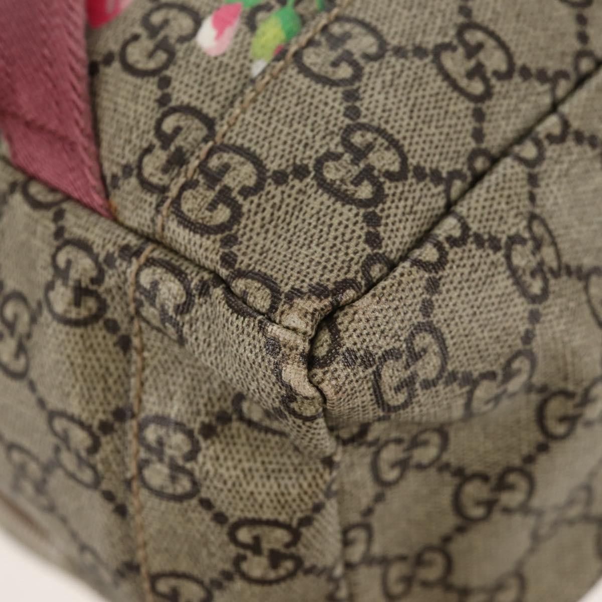 Gucci Gucci Buckle Backpack Blooms Print GG Coated Canvas Size ONE SIZE - 12 Thumbnail
