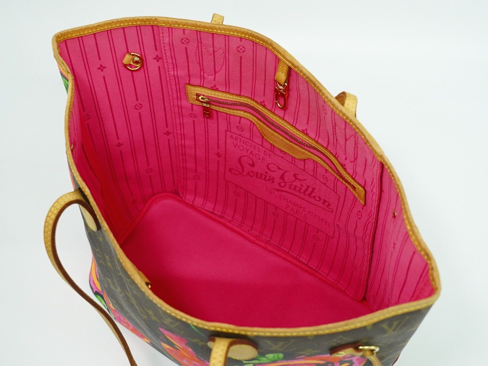 Louis Vuitton Louis Vuitton Neverfull Tote Limited Edition Monogram Roses Size ONE SIZE - 4 Thumbnail