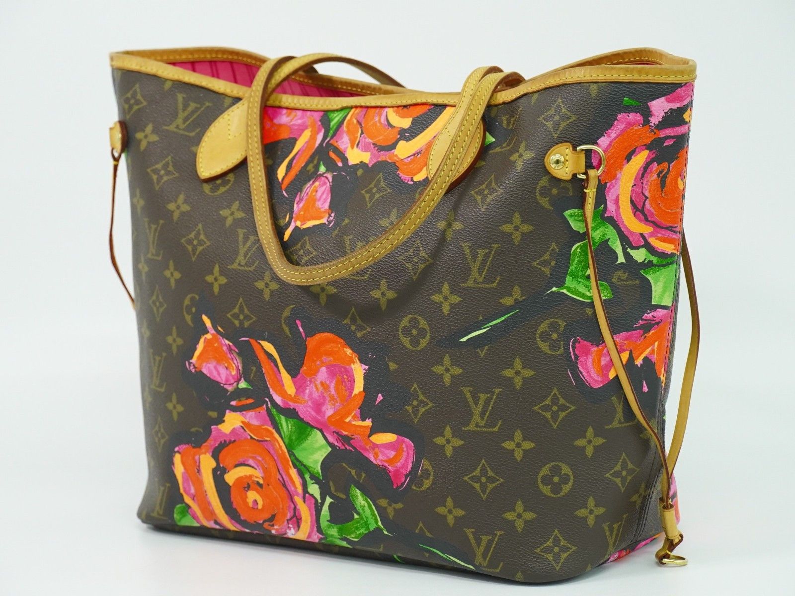 Louis Vuitton Louis Vuitton Neverfull Tote Limited Edition Monogram Roses Size ONE SIZE - 2 Thumbnail