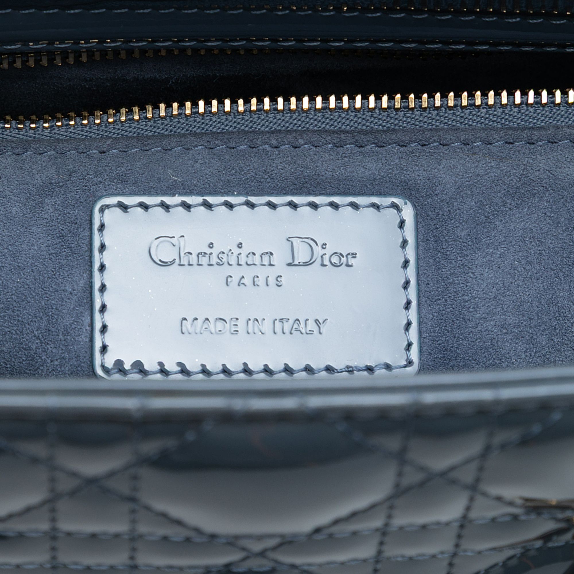 Dior Medium Patent Cannage Lady Dior