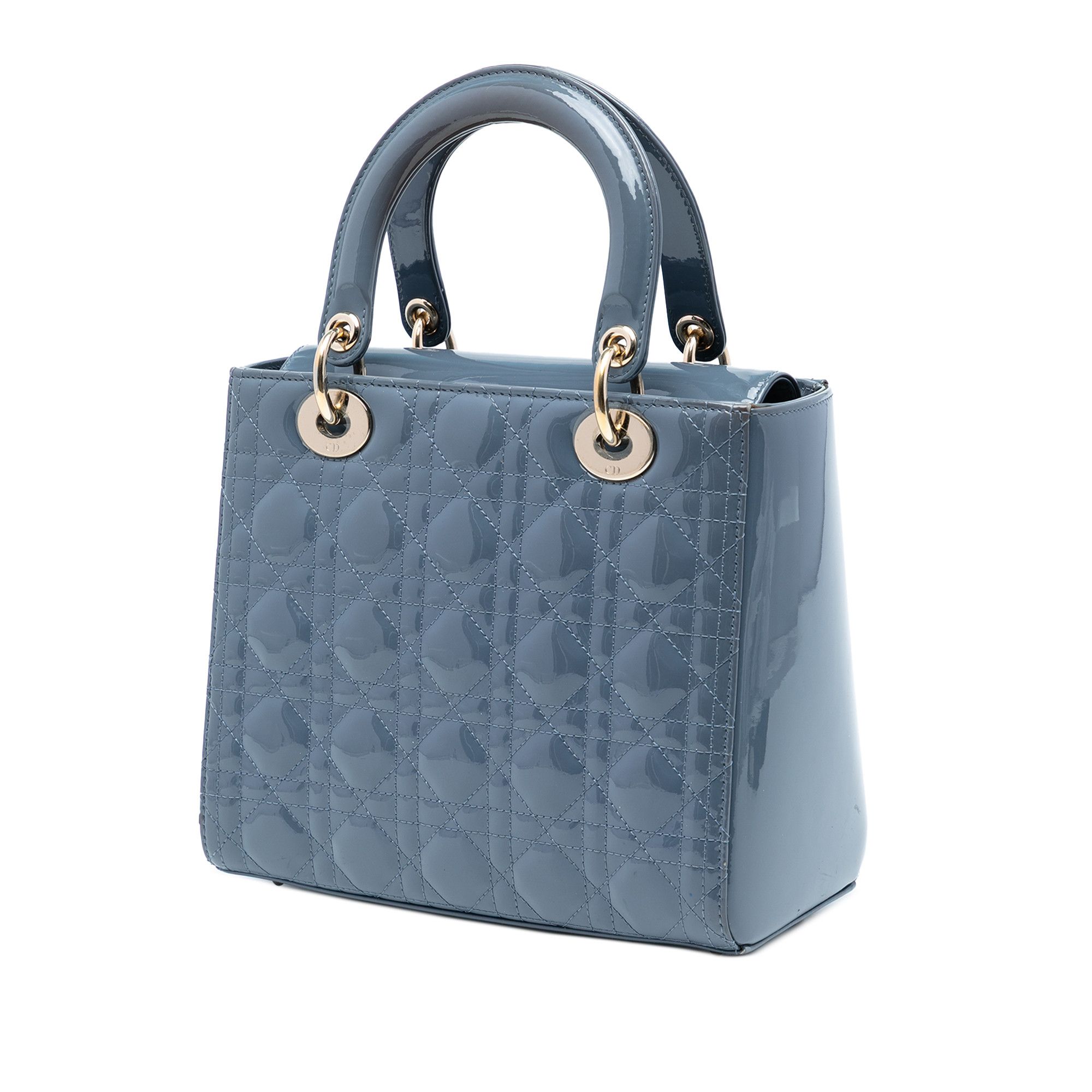 Dior Medium Patent Cannage Lady Dior