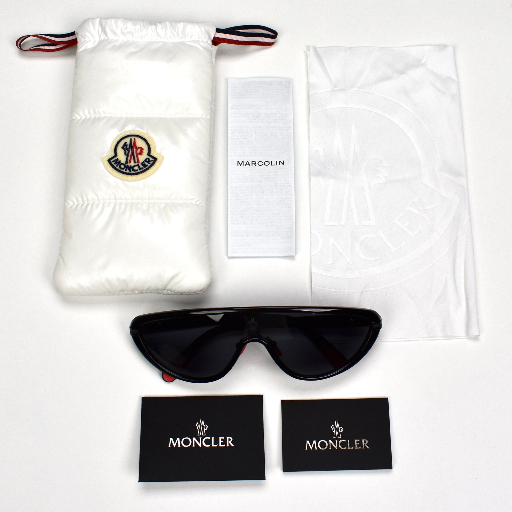Moncler Moncler Vitesse Shield Sunglasses Black Gray Size ONE SIZE - 2 Thumbnail
