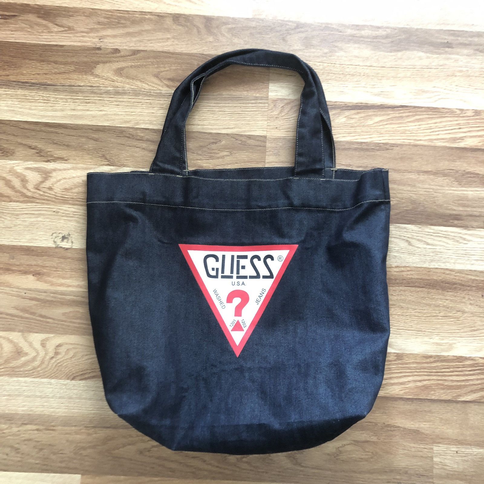 Vintage 90S Guess Denim Tote Bag | Grailed