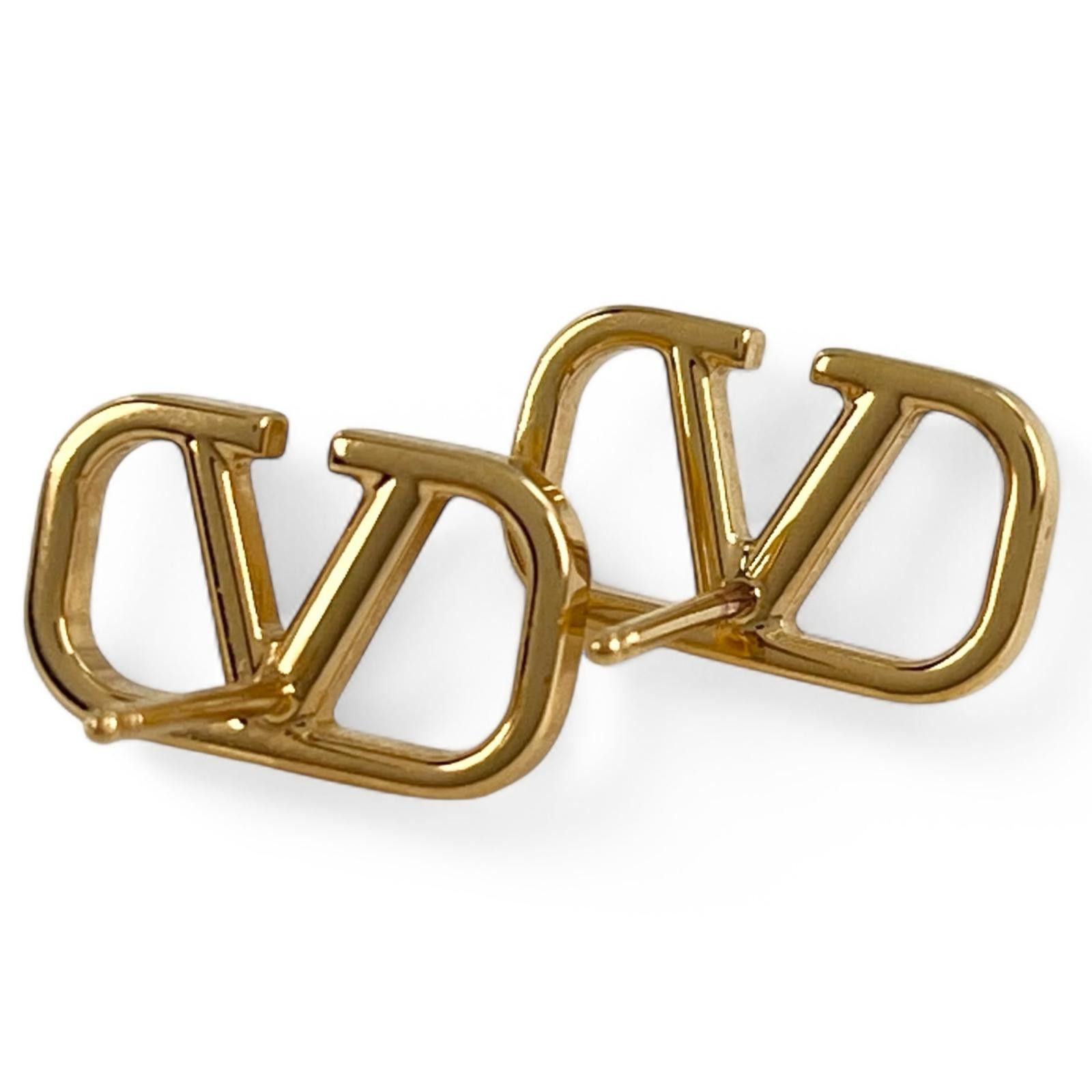 Valentino Valentino Valentino Garavani Pierce V Logo Signature Earrings Metal Earrings ZW2J0G76MET DUTY FREE for USA Size ONE SIZE - 4 Thumbnail