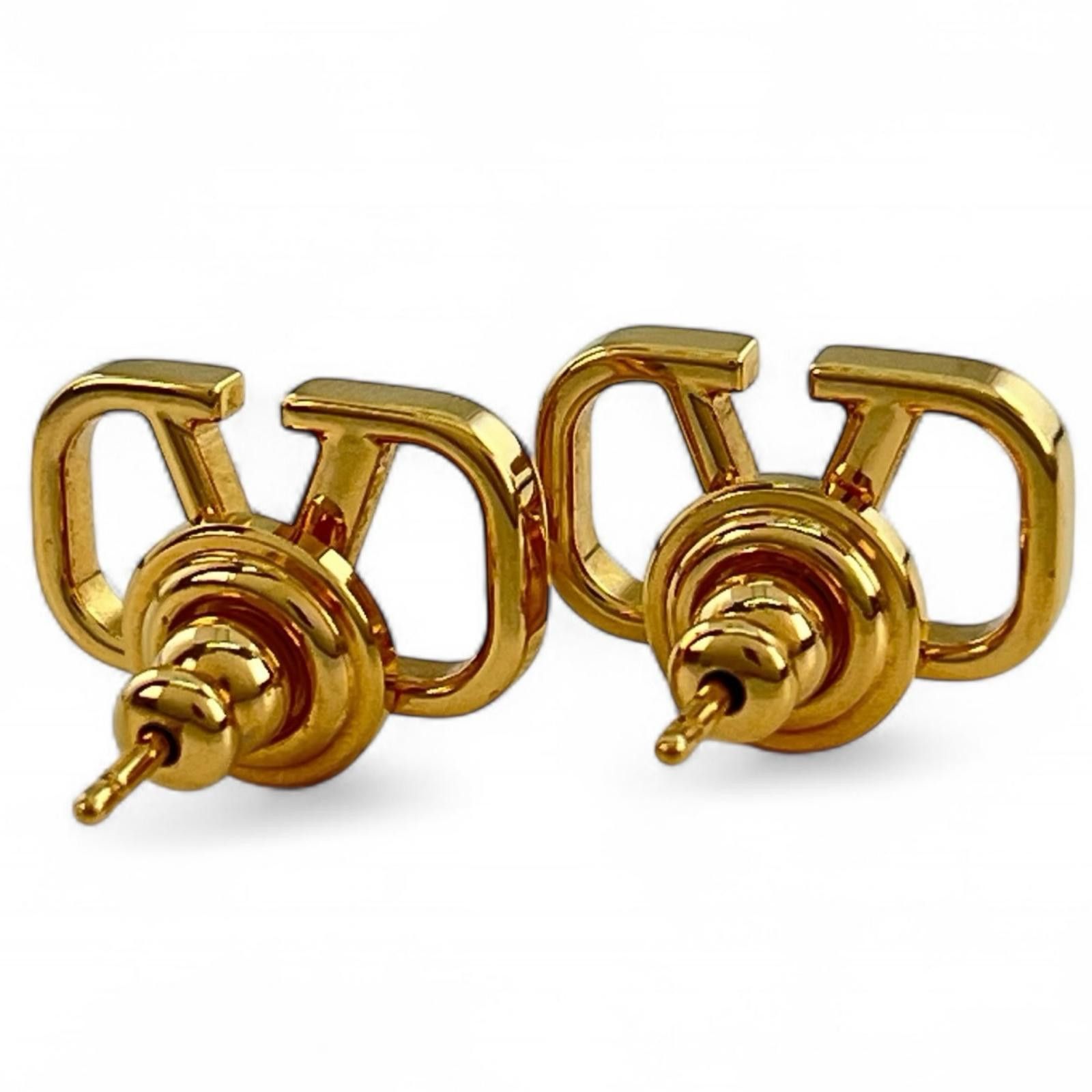 Valentino Valentino Valentino Garavani Pierce V Logo Signature Earrings Metal Earrings ZW2J0G76MET DUTY FREE for USA Size ONE SIZE - 3 Thumbnail