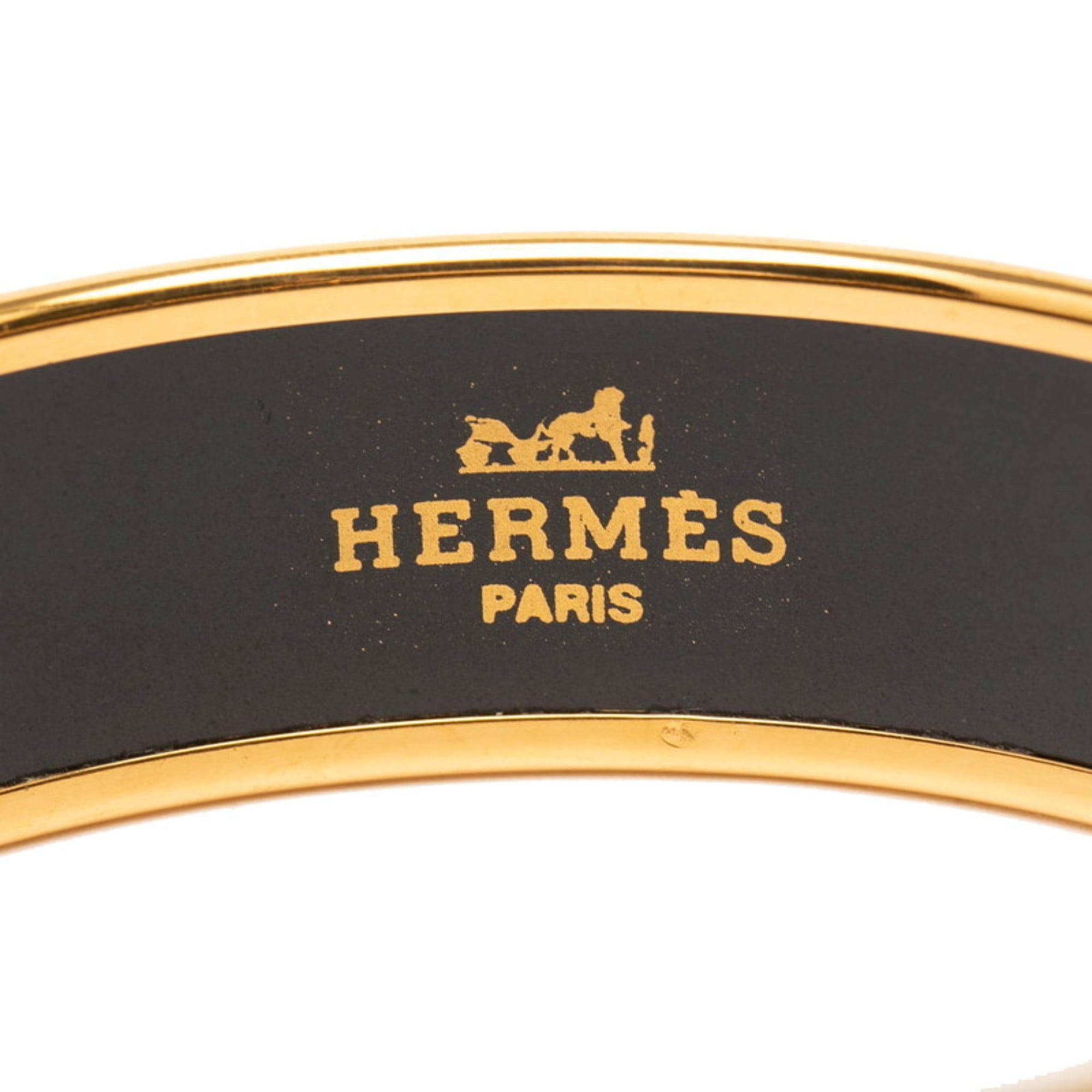 Hermes Hermes GM Enamel Cloisonné Bracelet in Gold, Red, and Multicolor Plated for Women Size ONE SIZE - 4 Thumbnail