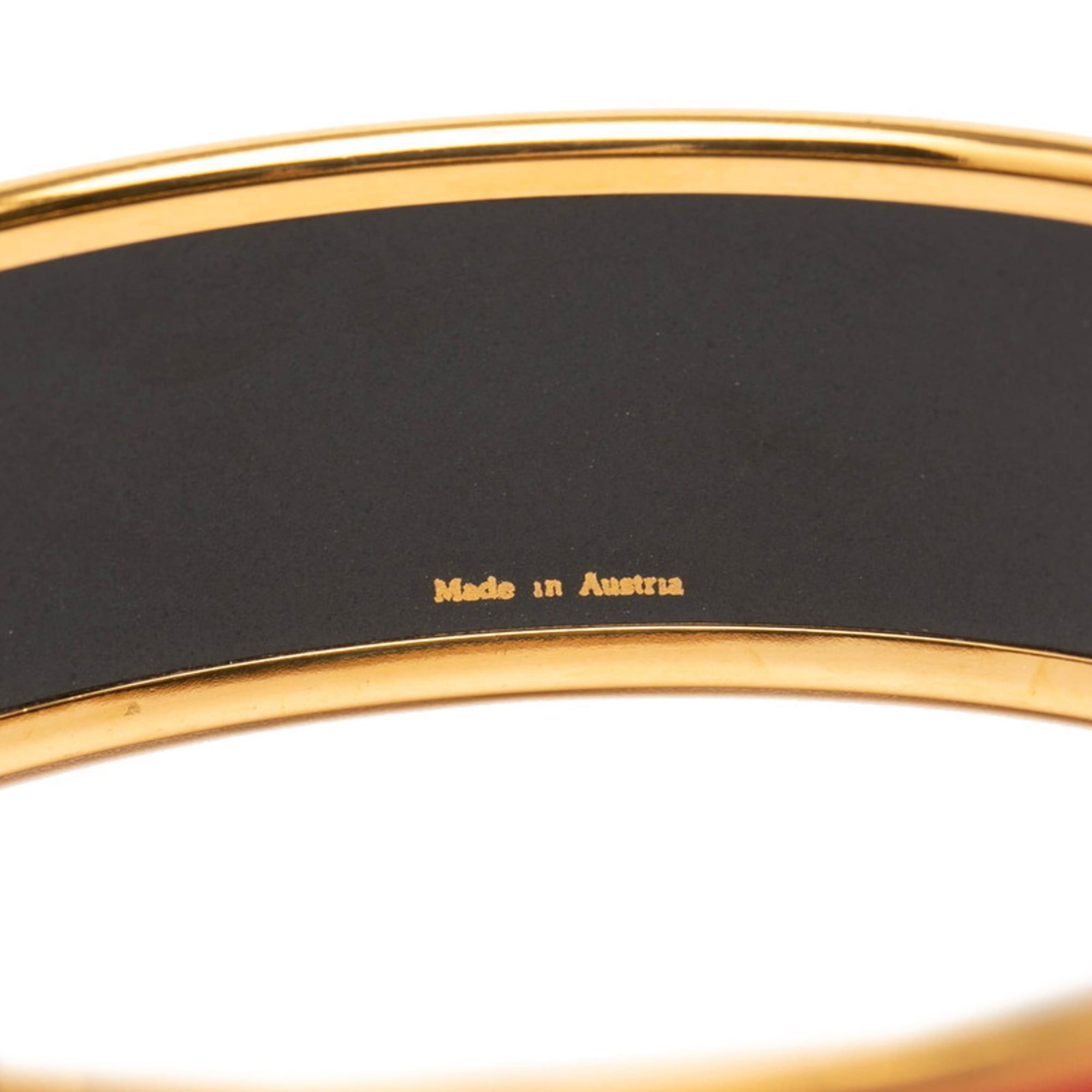 Hermes Hermes GM Enamel Cloisonné Bracelet in Gold, Red, and Multicolor Plated for Women Size ONE SIZE - 5 Thumbnail
