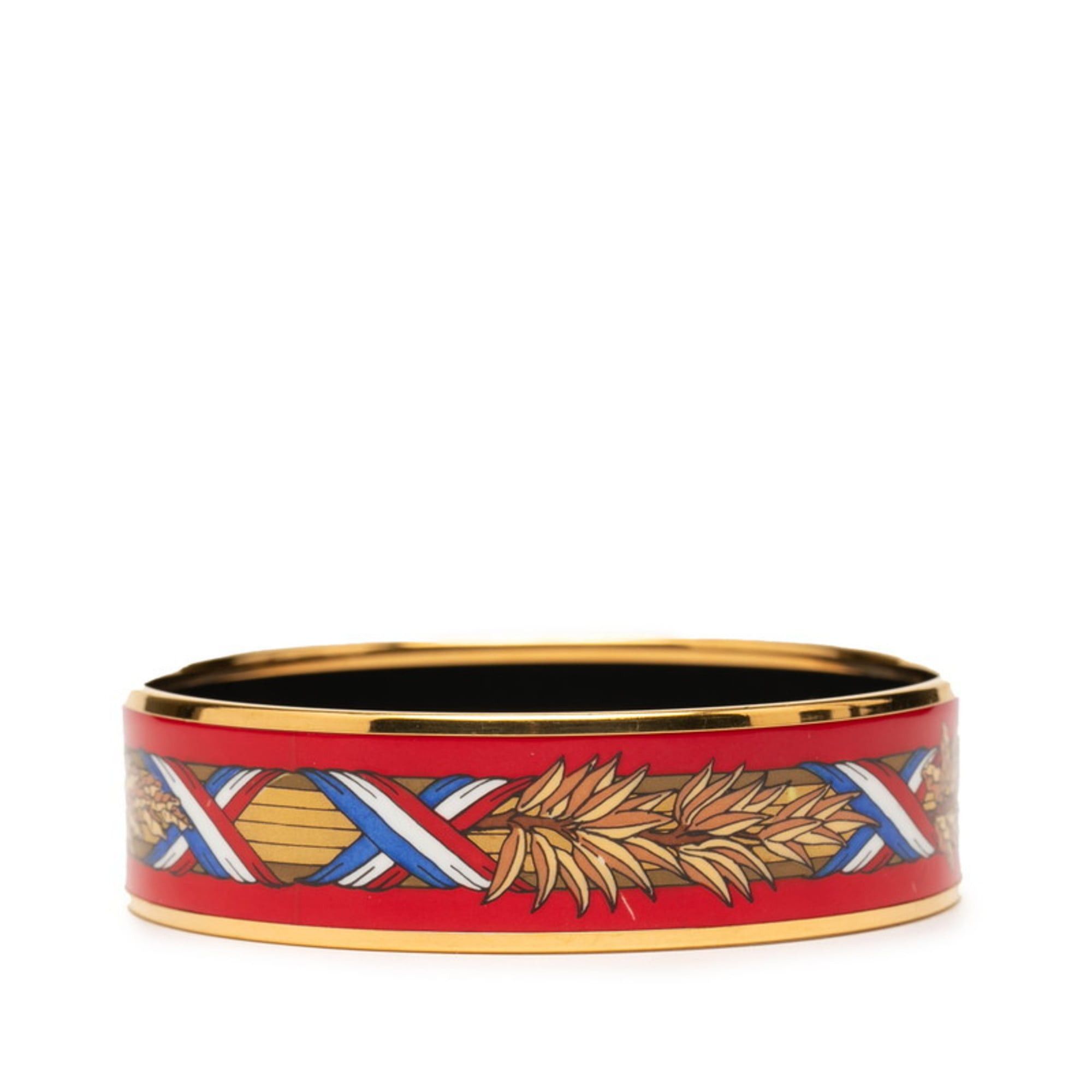 Hermes Hermes GM Enamel Cloisonné Bracelet in Gold, Red, and Multicolor Plated for Women Size ONE SIZE - 2 Thumbnail