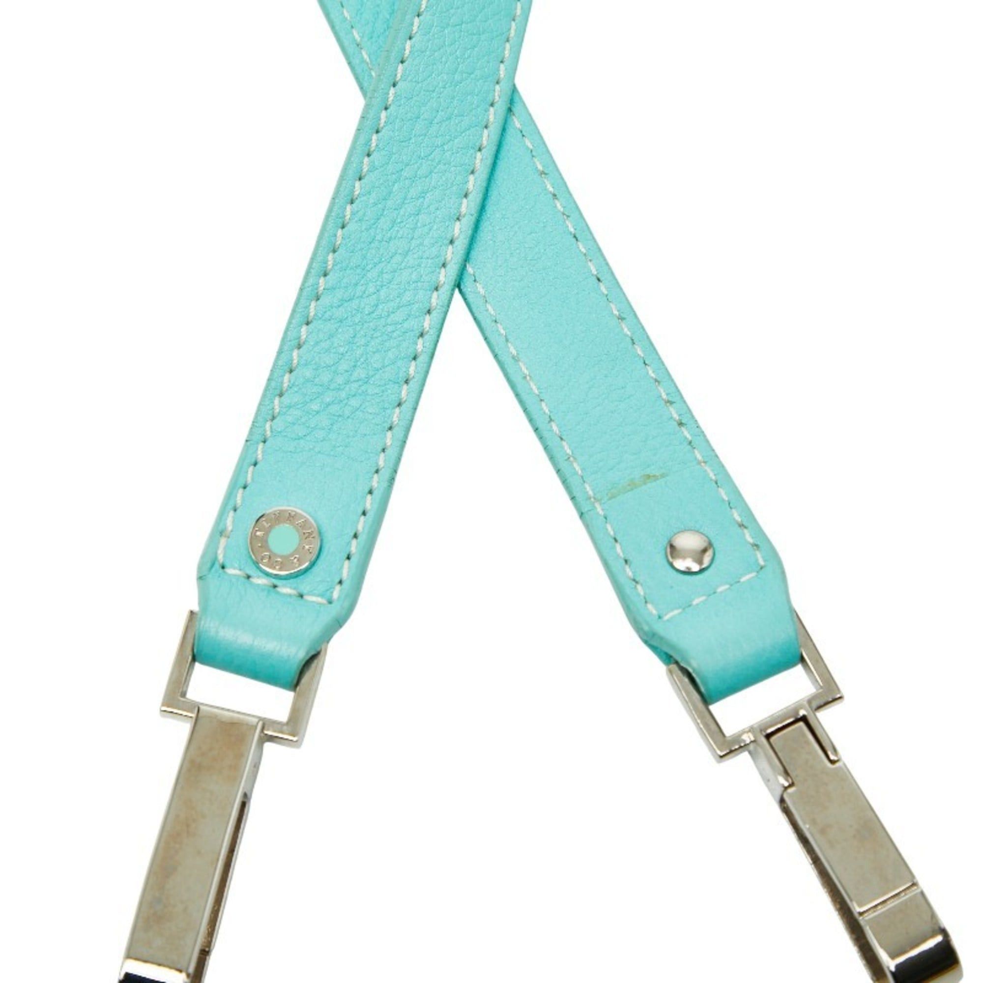 Tiffany & Co. Tiffany & Co. 2-way handbag/shoulder bag in white and Blue canvas leather. Women's. TIFFANY Size ONE SIZE - 12 Thumbnail