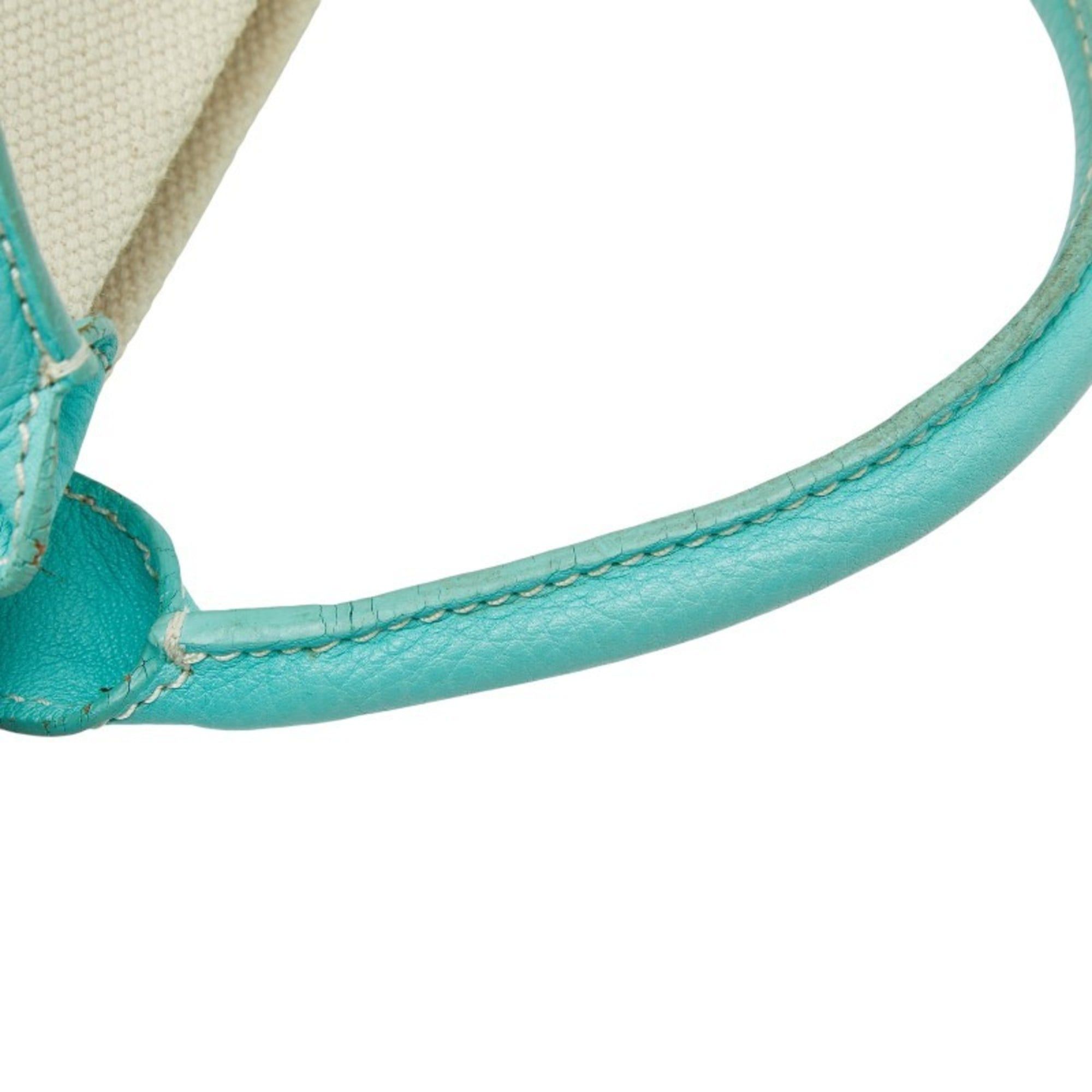 Tiffany & Co. Tiffany & Co. 2-way handbag/shoulder bag in white and Blue canvas leather. Women's. TIFFANY Size ONE SIZE - 9 Thumbnail