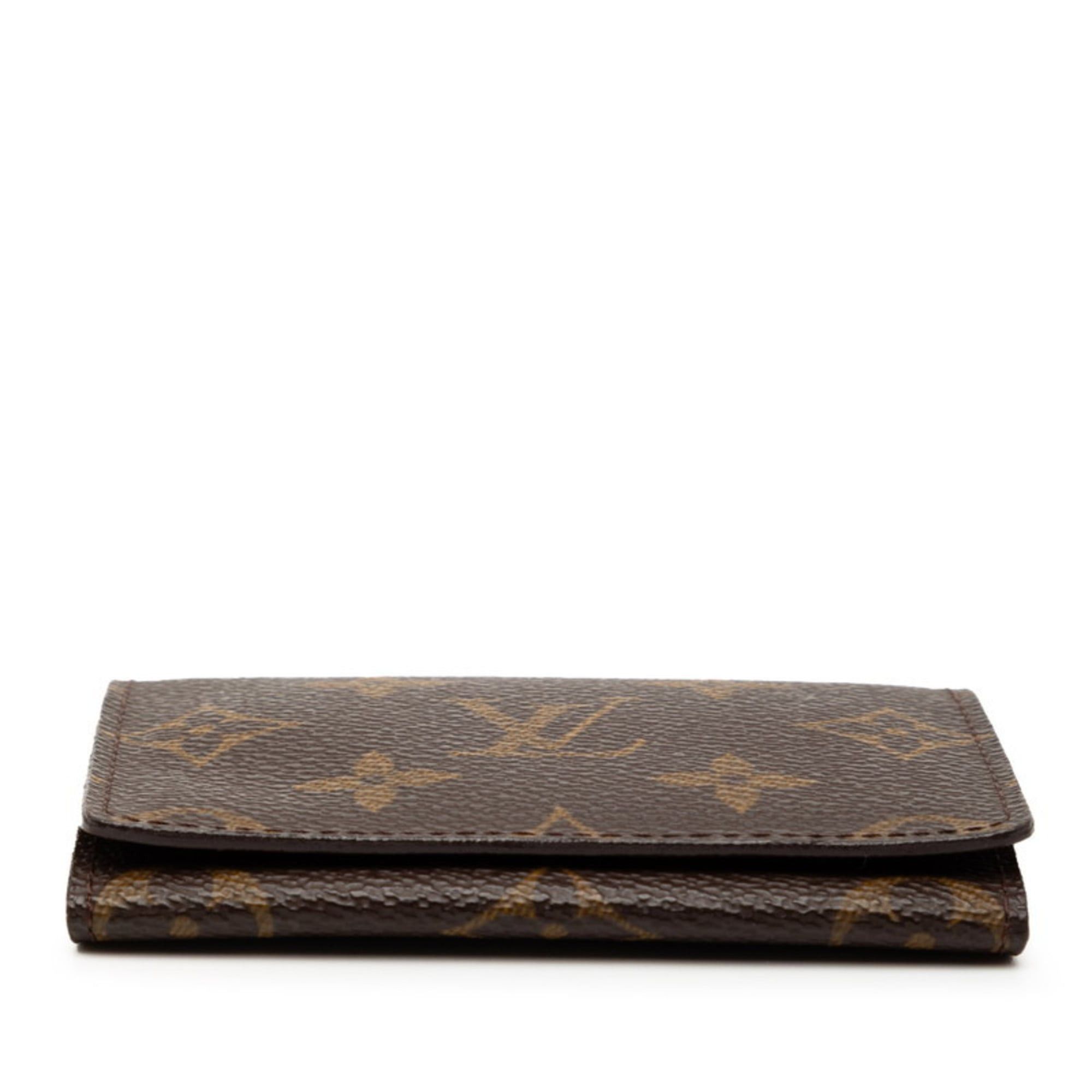 Louis Vuitton Louis Vuitton Monogram Envelope Carte de Visite Business Card Case M62920 Brown Leather Women's LOUIS VUITTON Size ONE SIZE - 3 Thumbnail