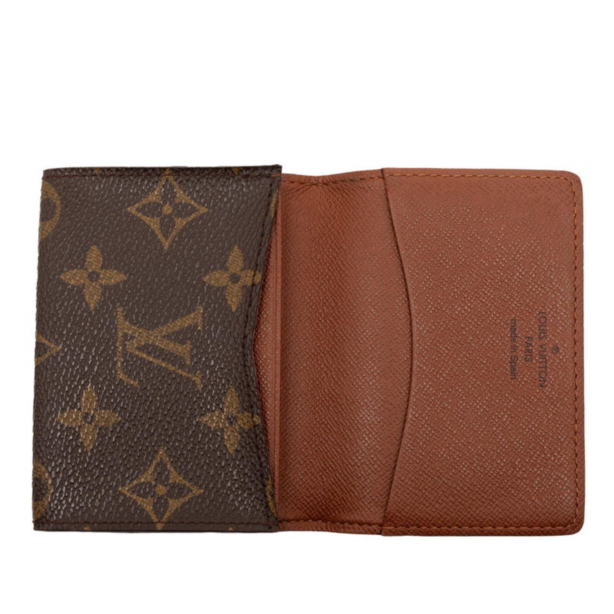 Louis Vuitton Louis Vuitton Monogram Envelope Carte de Visite Business Card Case M62920 Brown Leather Women's LOUIS VUITTON Size ONE SIZE - 4 Thumbnail