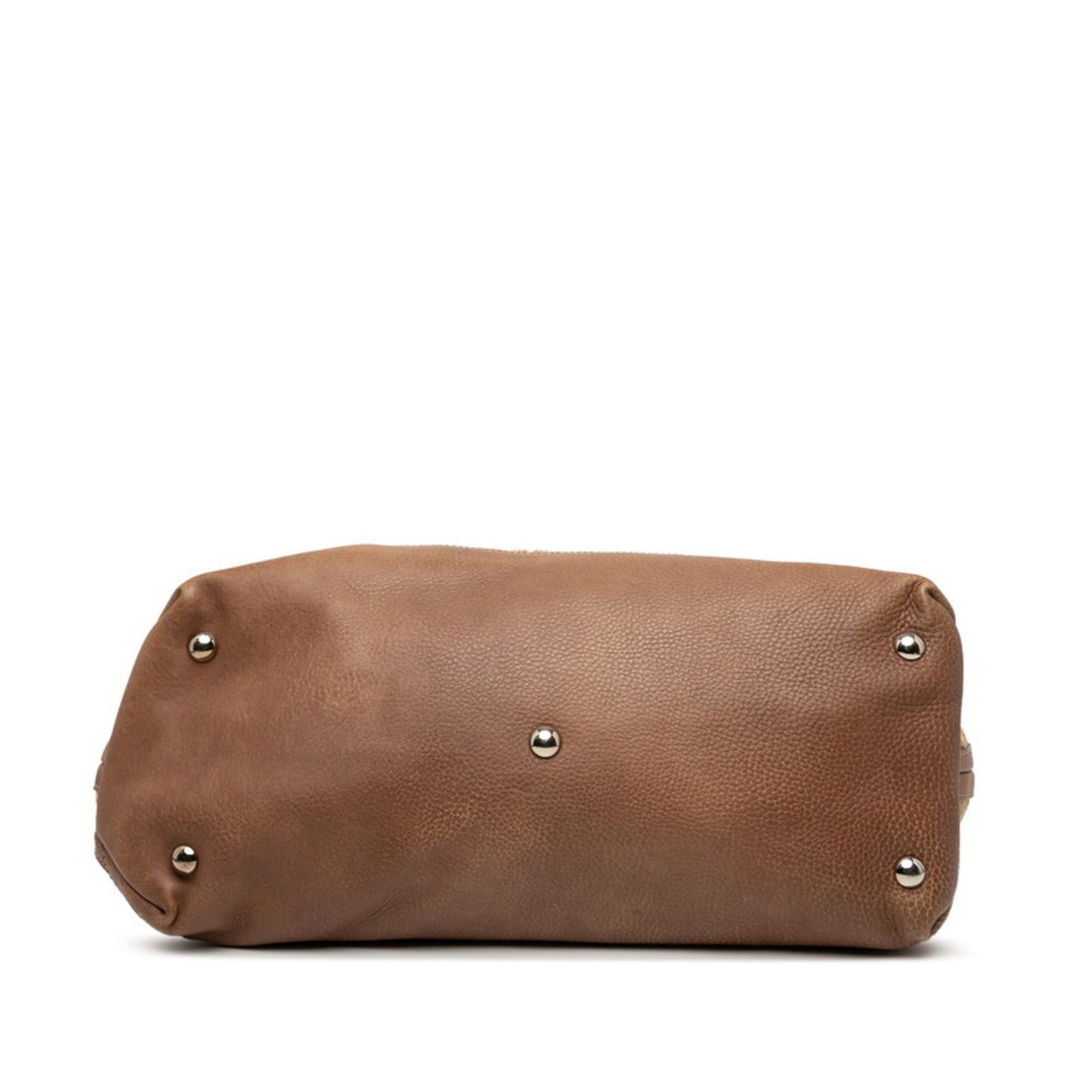 Gucci Gucci Paglia GG Sunset Tote Bag 232943 in Brown Multicolor Leather and Straw for Women Size ONE SIZE - 3 Thumbnail