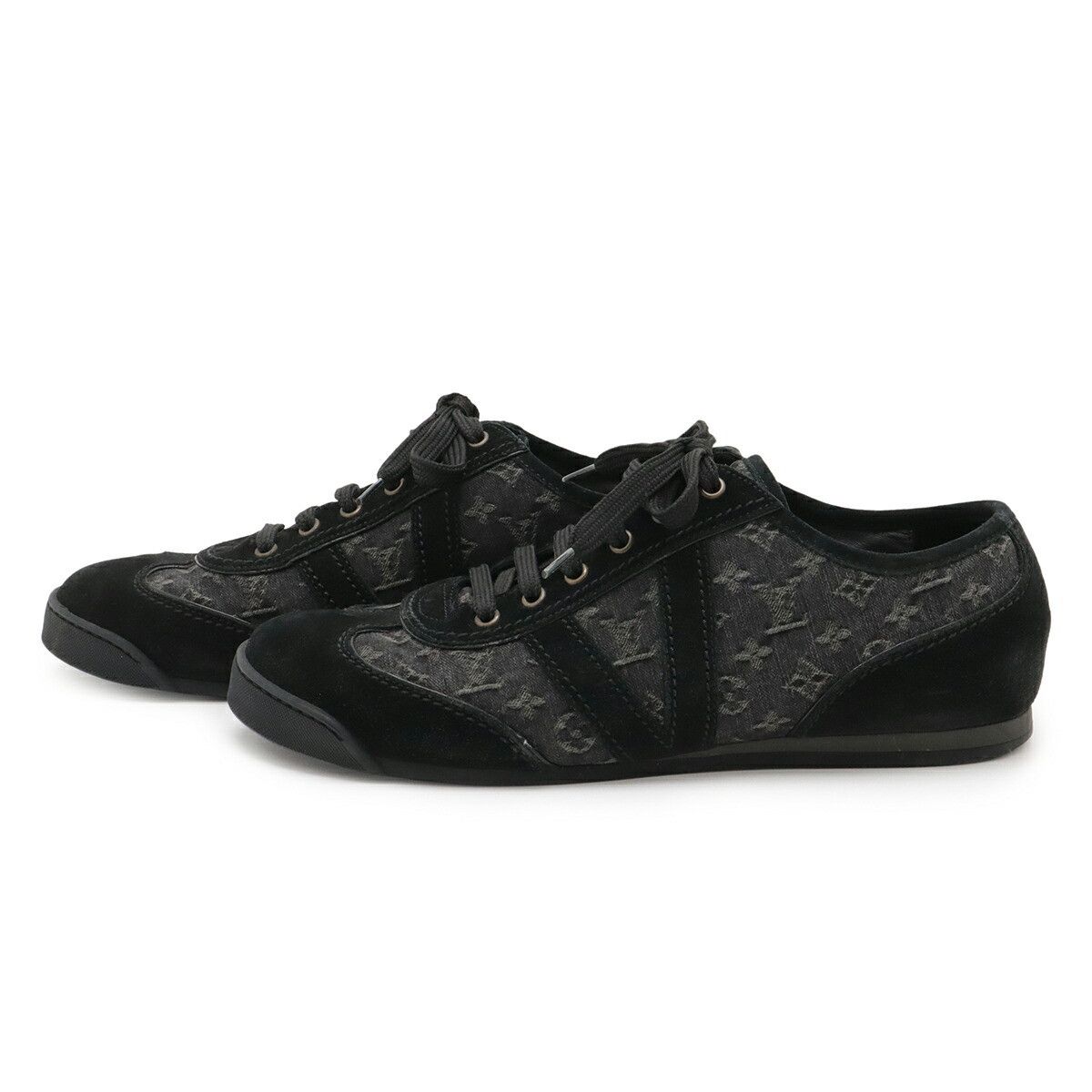 Louis Vuitton Louis Vuitton Louis Vuitton Monogram Denim Sneakers Denim Shoes DUTY FREE for USA Size ONE SIZE - 2 Thumbnail
