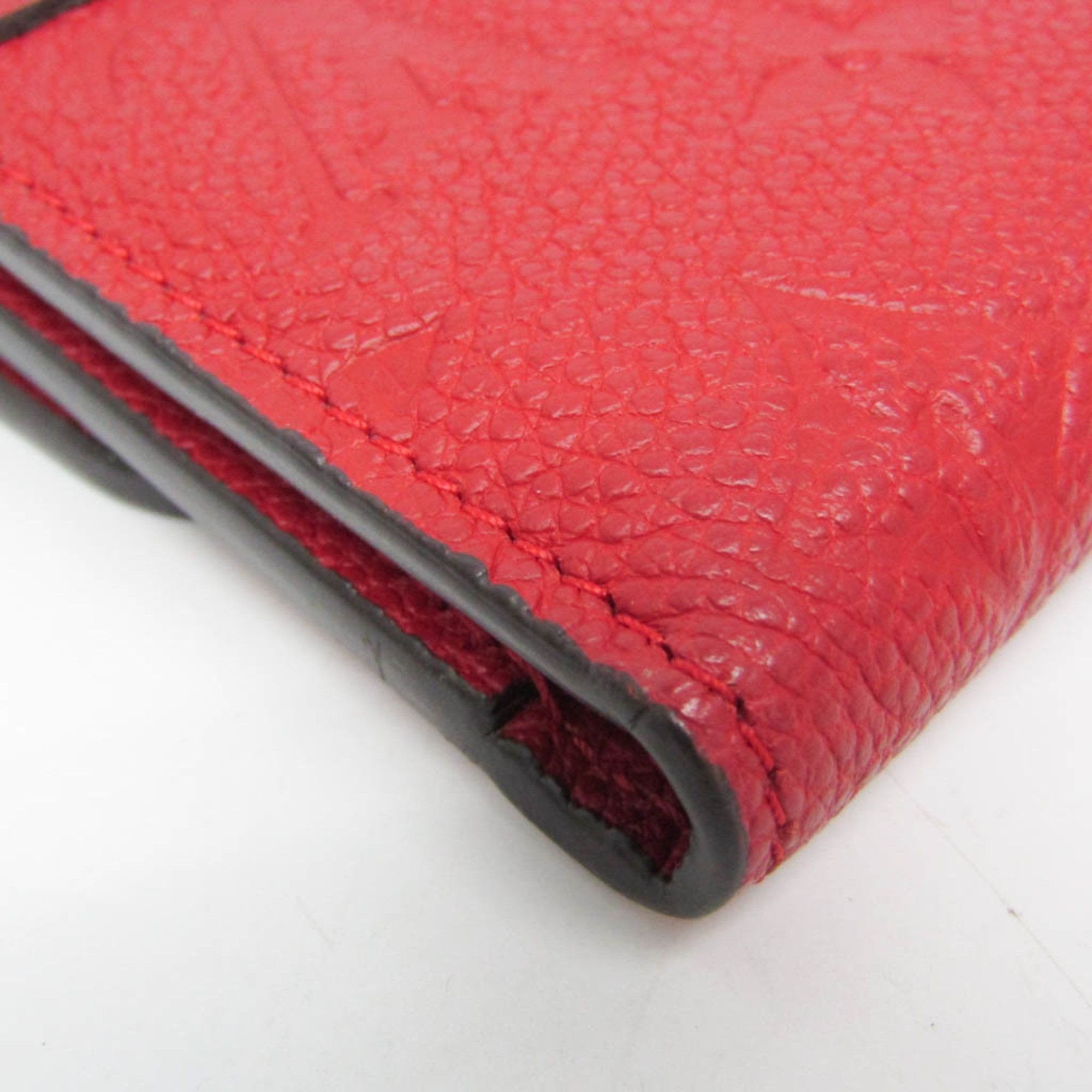Louis Vuitton Louis Vuitton Monogram Empreinte Pont Neuf Compact Wallet M62185 Women's Monogram Empreinte Wallet (tri-fold) Cerise,Red Color Size ONE SIZE - 5 Thumbnail