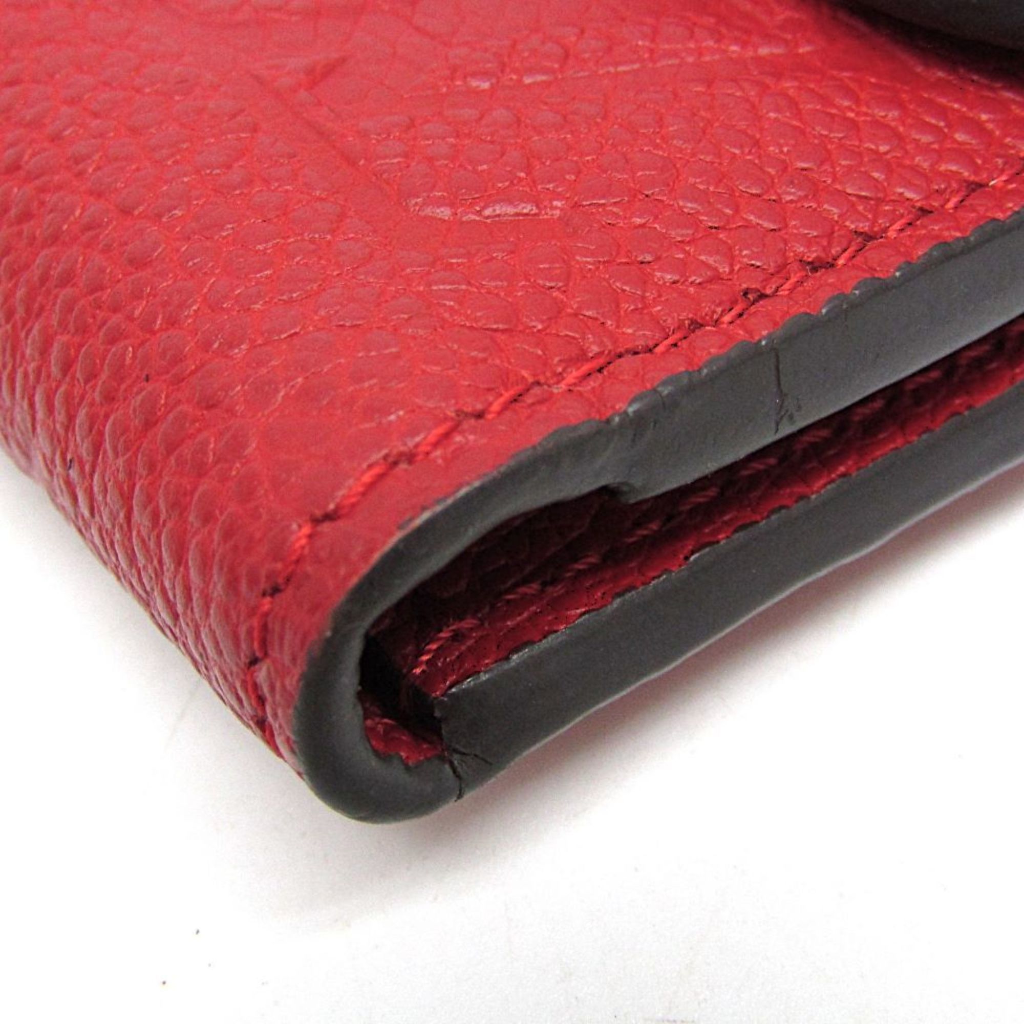 Louis Vuitton Louis Vuitton Monogram Empreinte Pont Neuf Compact Wallet M62185 Women's Monogram Empreinte Wallet (tri-fold) Cerise,Red Color Size ONE SIZE - 10 Thumbnail