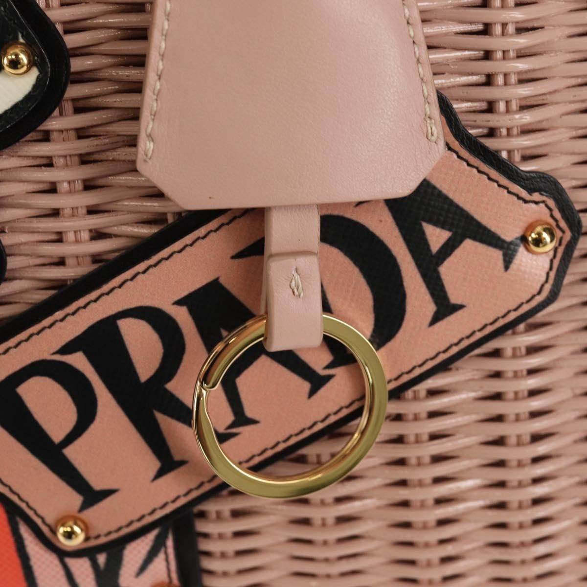 Prada Prada Comic Basket Bag Wicker with Applique Size ONE SIZE - 13 Thumbnail
