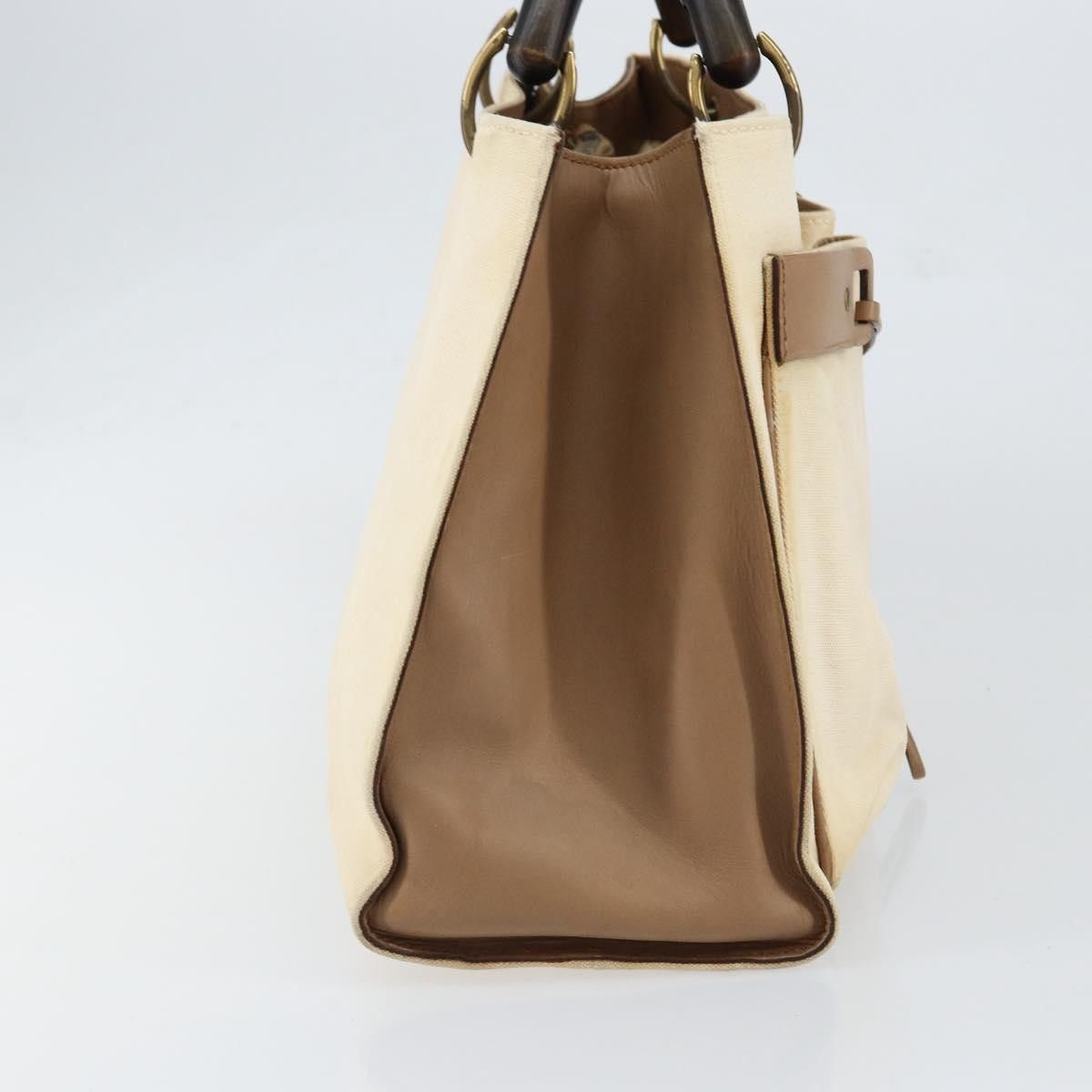 Gucci Gucci Bamboo Front Pocket Tote Canvas Size ONE SIZE - 3 Thumbnail