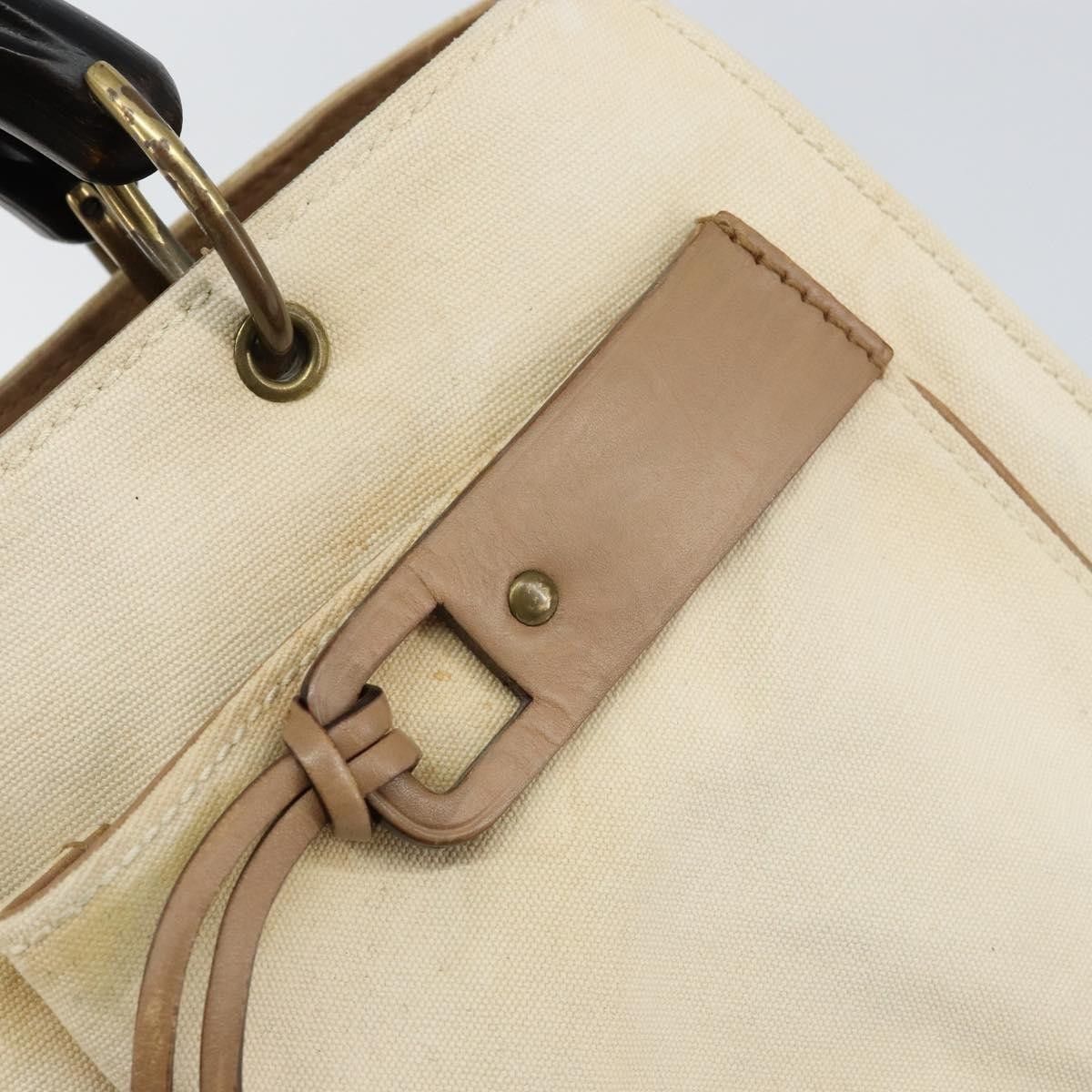 Gucci Gucci Bamboo Front Pocket Tote Canvas Size ONE SIZE - 20 Thumbnail