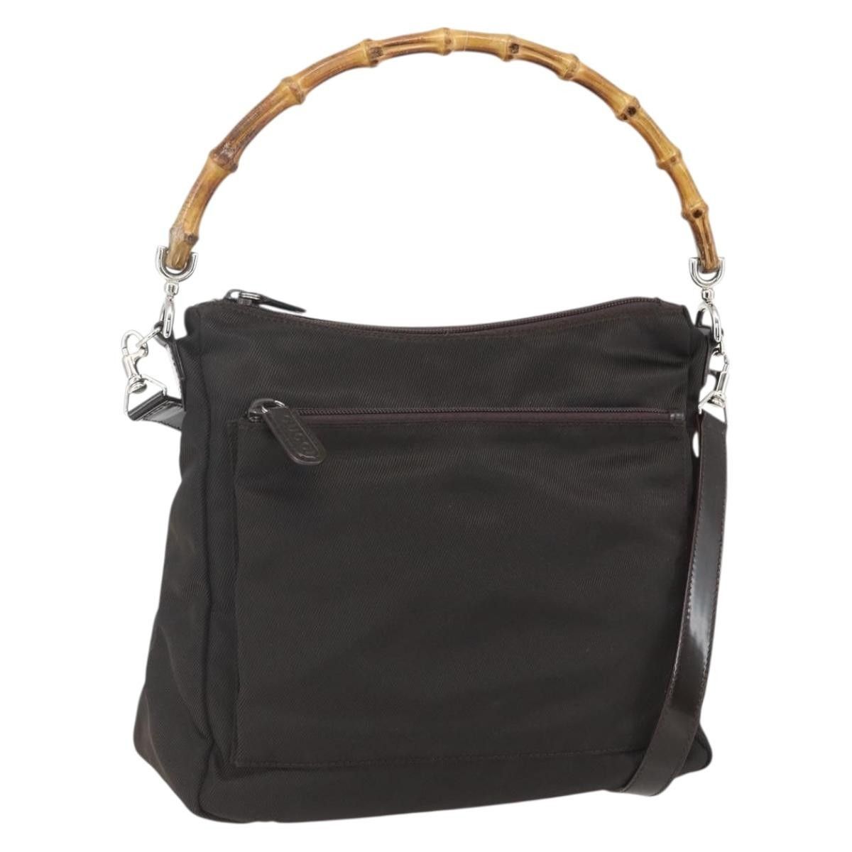 Gucci Gucci Vintage Bamboo Shoulder Bag Nylon Size ONE SIZE - 14 Thumbnail