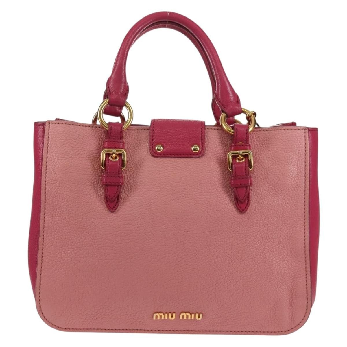 Miu Miu Miu Miu Madras Convertible Lock Tote Leather Size ONE SIZE - 2 Thumbnail