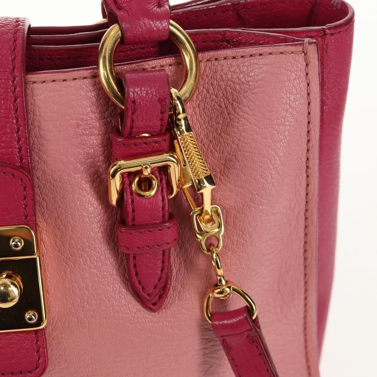 Miu Miu Miu Miu Madras Convertible Lock Tote Leather Size ONE SIZE - 24 Thumbnail