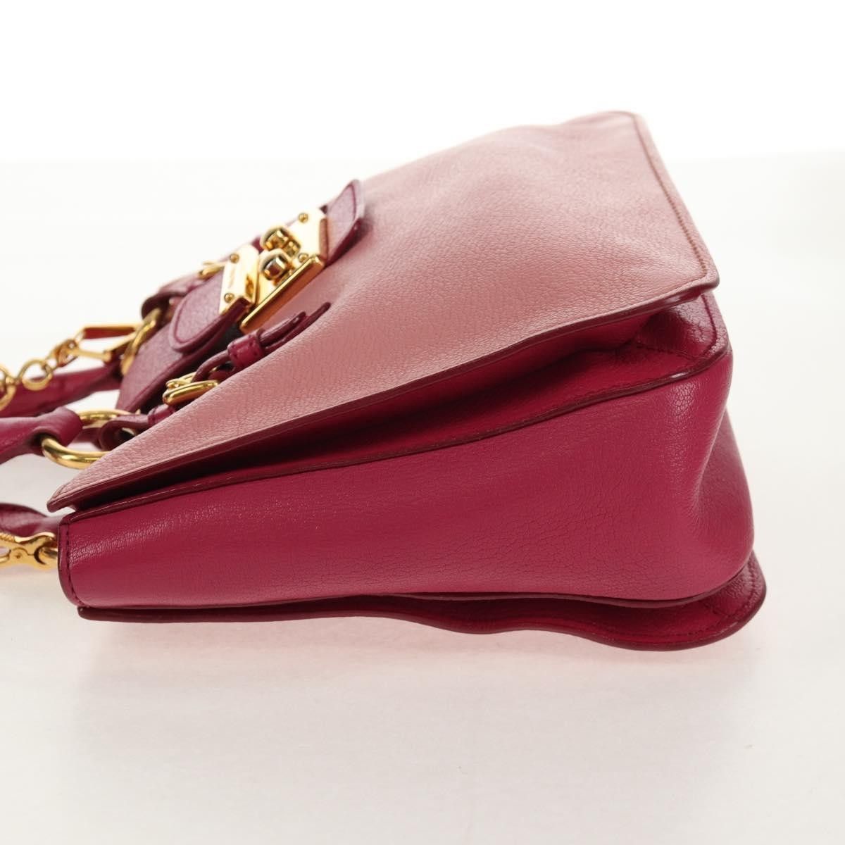 Miu Miu Miu Miu Madras Convertible Lock Tote Leather Size ONE SIZE - 3 Thumbnail