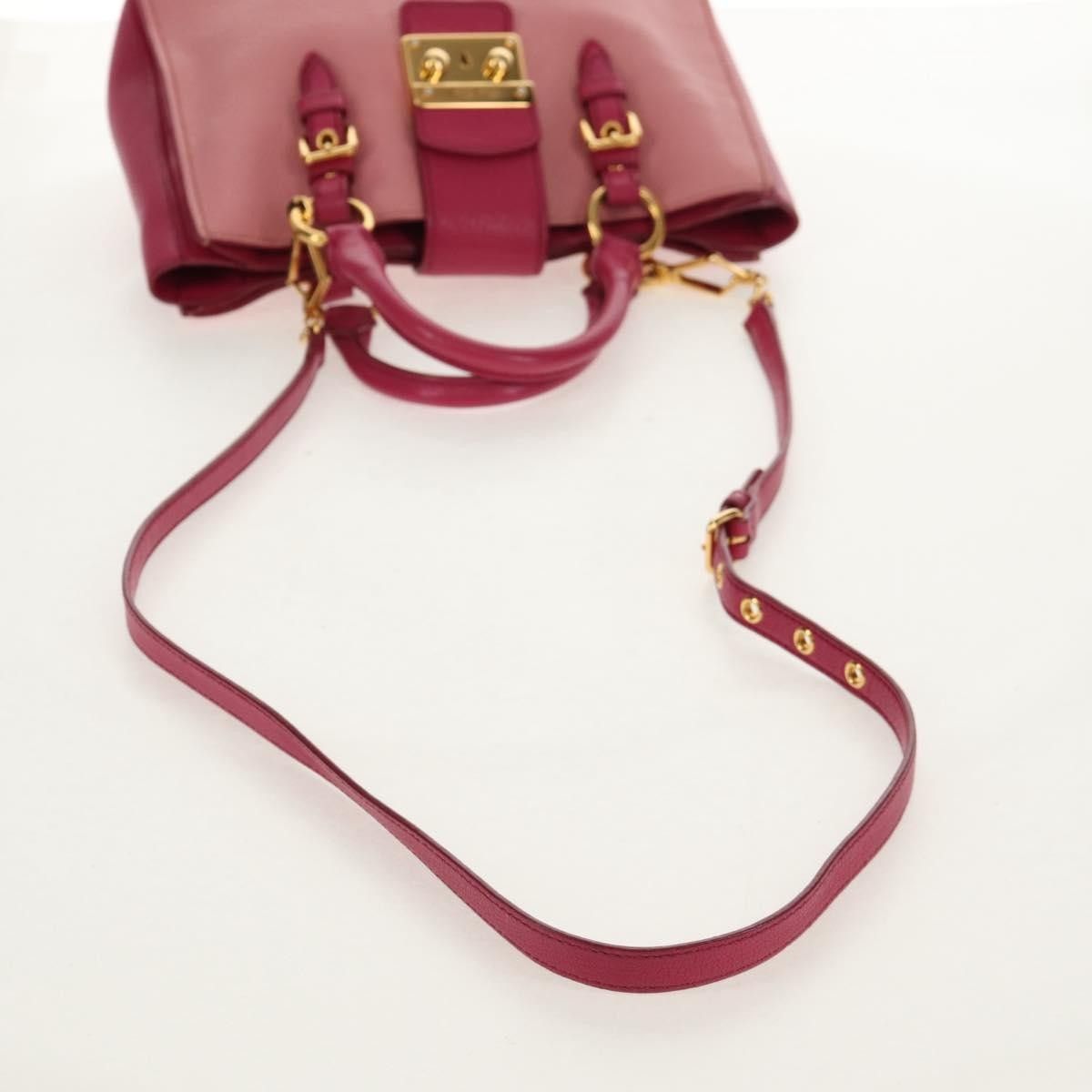 Miu Miu Miu Miu Madras Convertible Lock Tote Leather Size ONE SIZE - 17 Thumbnail