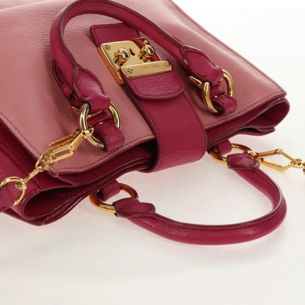 Miu Miu Miu Miu Madras Convertible Lock Tote Leather Size ONE SIZE - 16 Thumbnail
