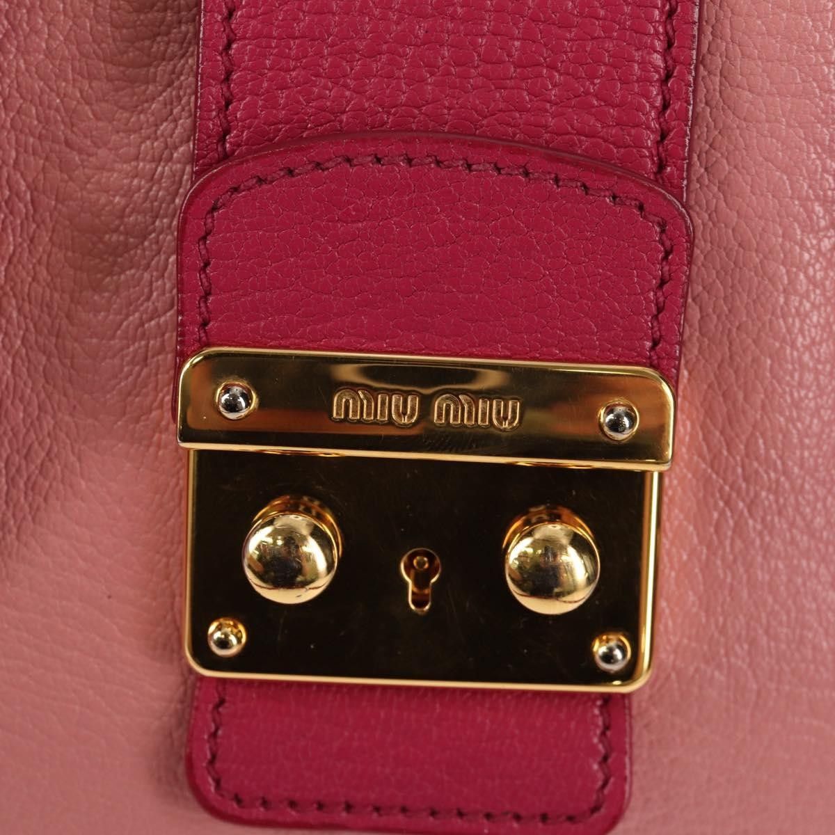 Miu Miu Miu Miu Madras Convertible Lock Tote Leather Size ONE SIZE - 14 Thumbnail