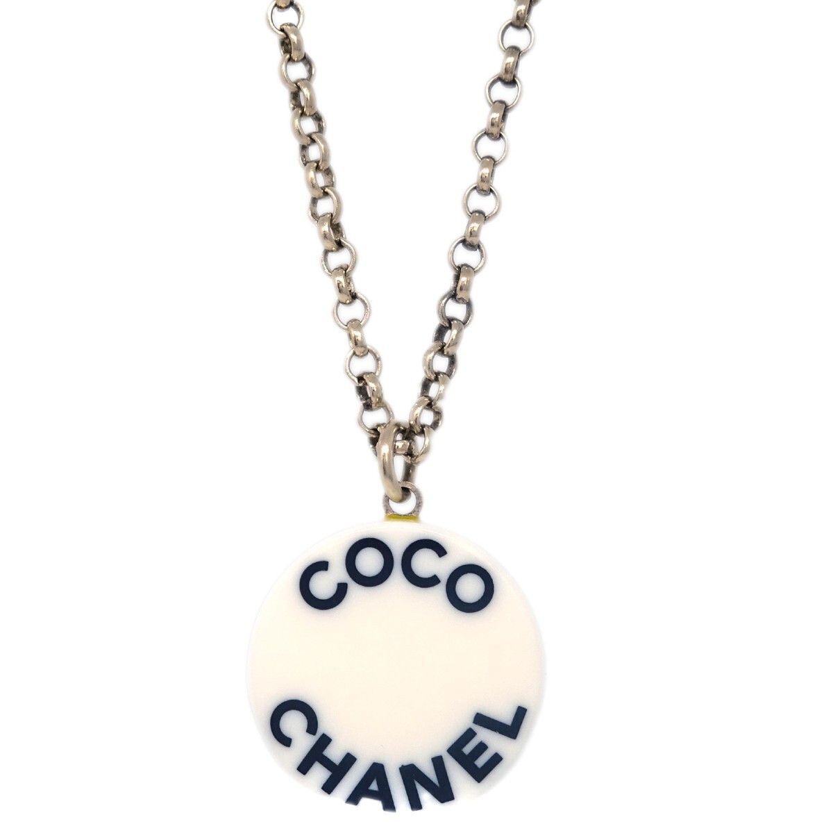 Chanel Chanel Vintage CC Pendent Necklace Plated Metal Size ONE SIZE - 2 Thumbnail
